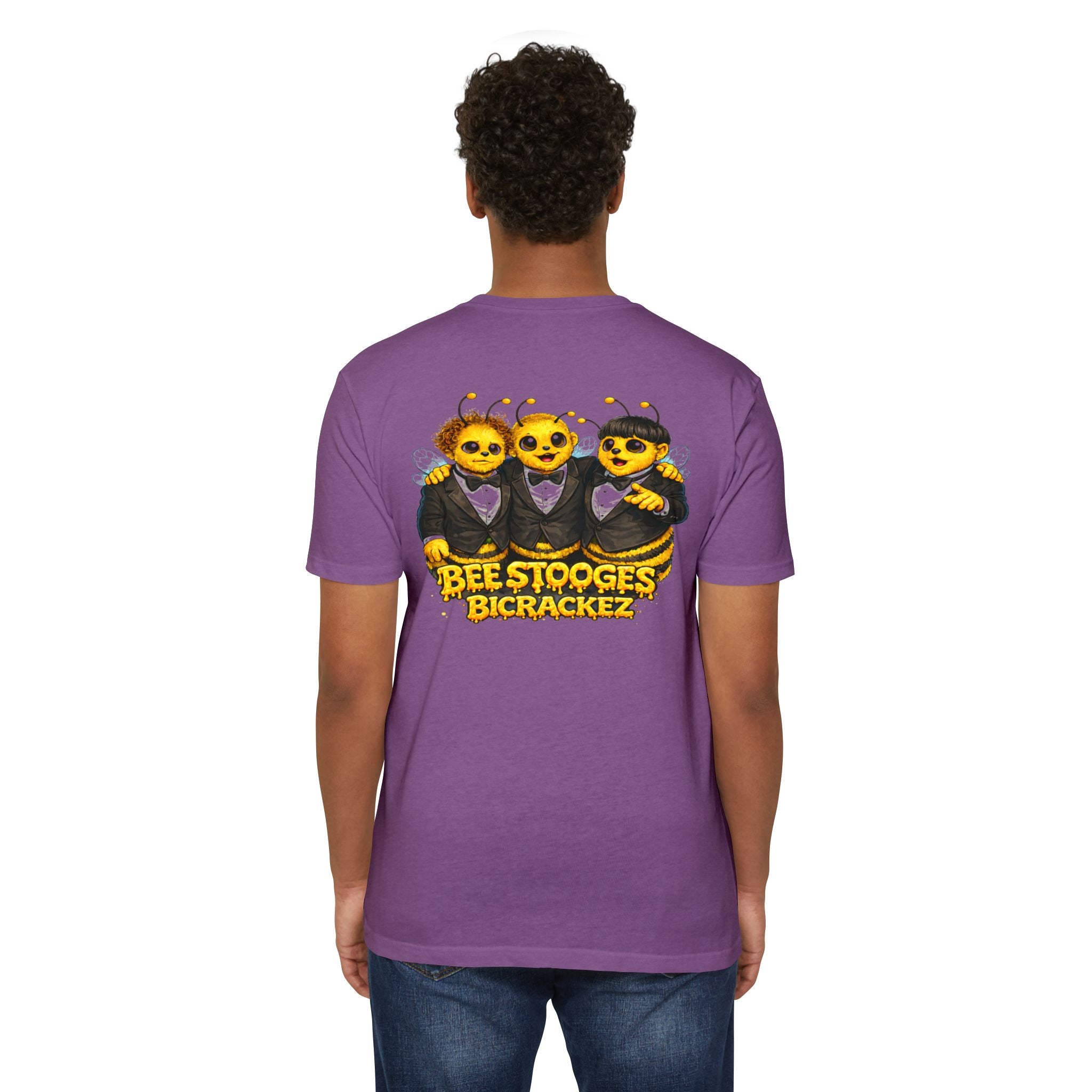 Bee Stooges Graphic T-Shirt — Bee Costume Trio "Bee Crackez" Vintage Band Tee
