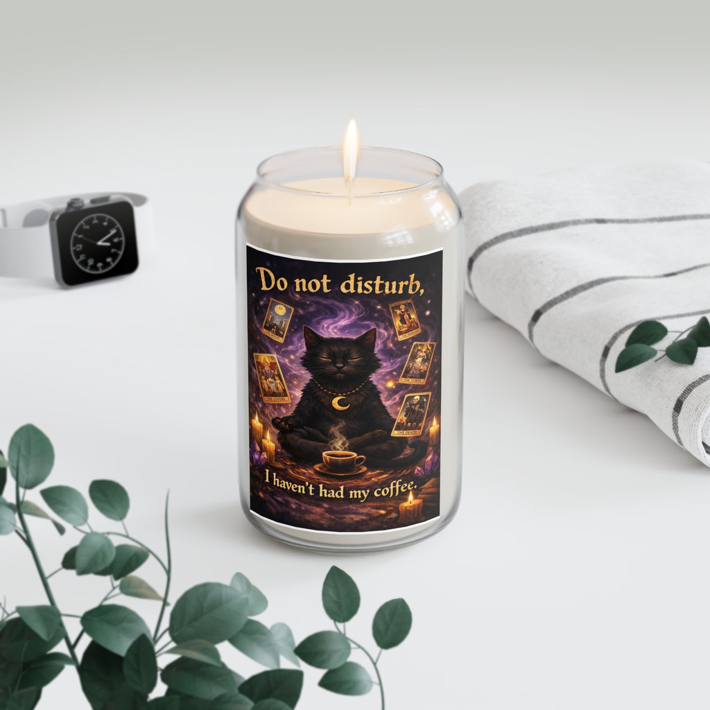 Do Not Disturb Black Cat Candle — "I Haven't Had My Coffee" Scented Soy Candle