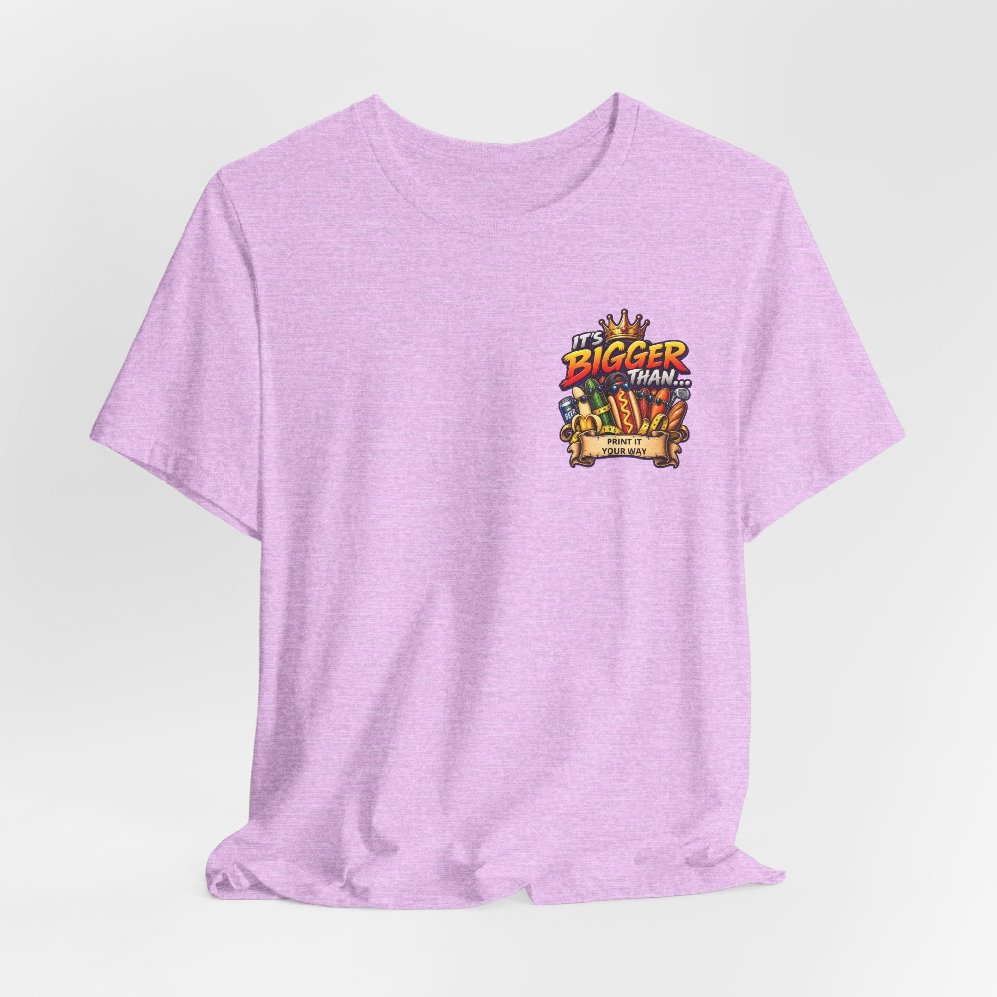 T-Shirt — "It's Bigger Than..." Retro Hot Dog & Snacks Graphic Tee