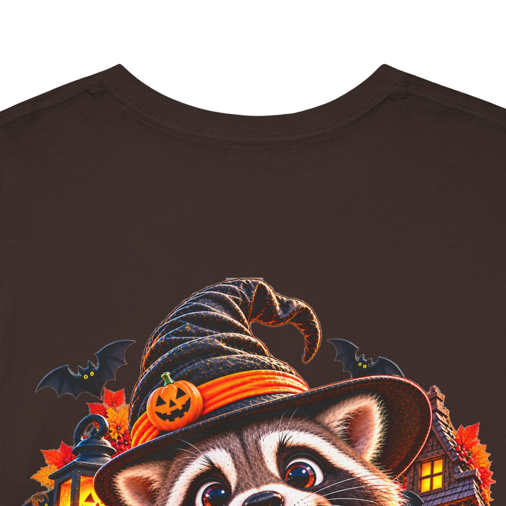 Halloween Raccoon Tee — Cute Jack-o'-Lantern "Happy Halloween" Shirt