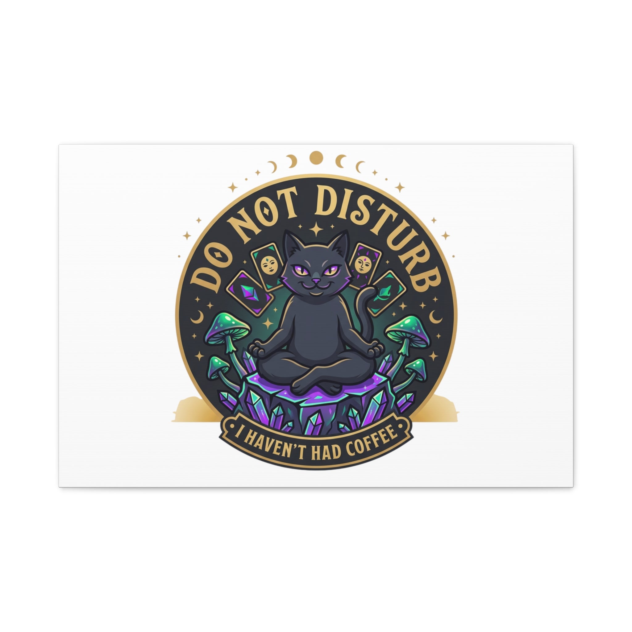 Do Not Disturb Cat Meditation Matte Canvas | witchy, goblincore