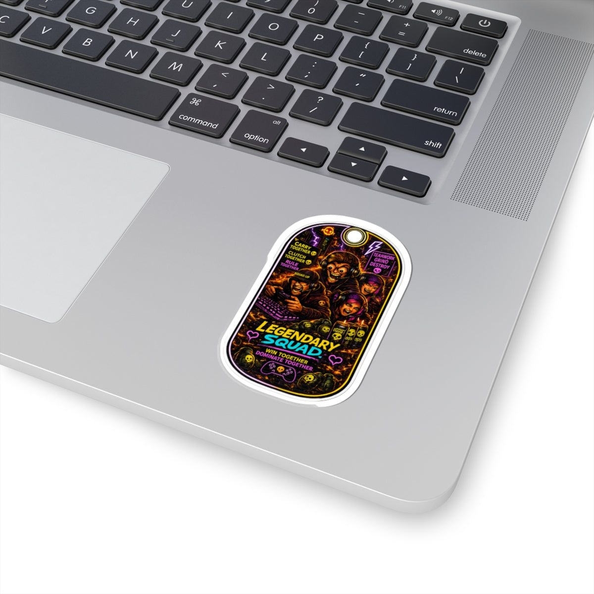 Legendary Squad Gamer Sticker — 'Win Together Dominate Together' Kiss-Cut Sticker