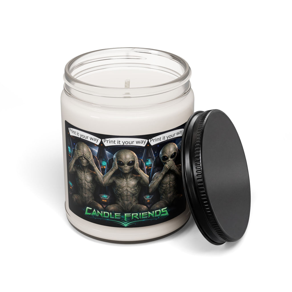Alien ‘Candle Friends’ Scented Soy Candle – 9oz Novelty Jar Candle