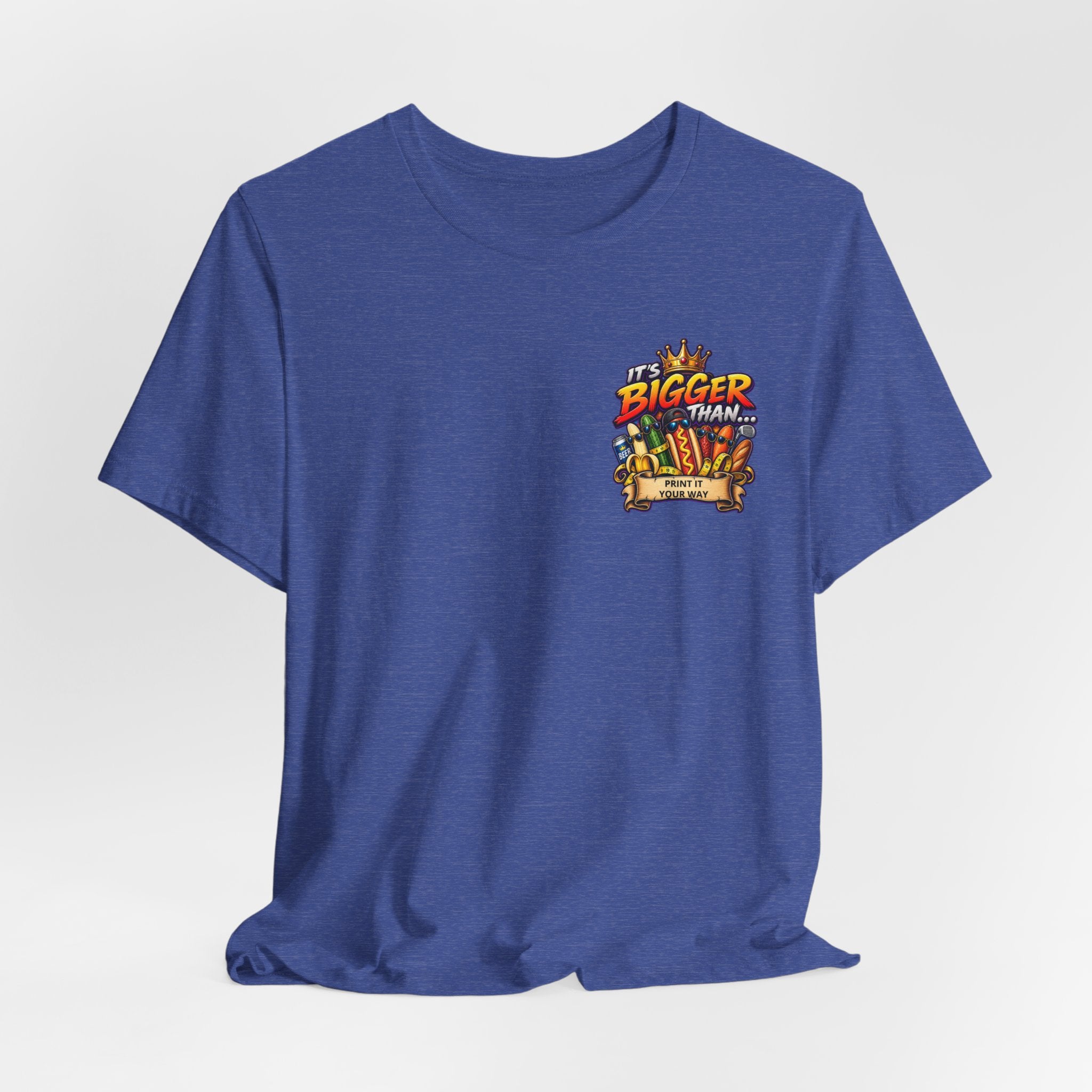 T-Shirt — "It's Bigger Than..." Retro Hot Dog & Snacks Graphic Tee