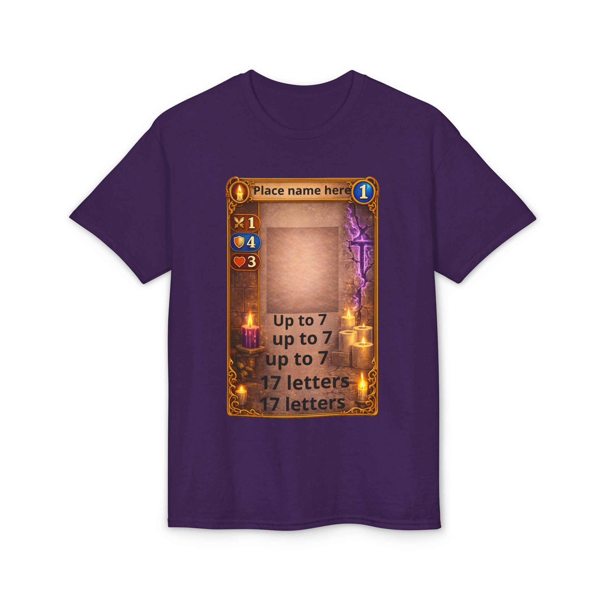 Trading Card Game Spell Card T-Shirt — Customizable Fantasy Card Design