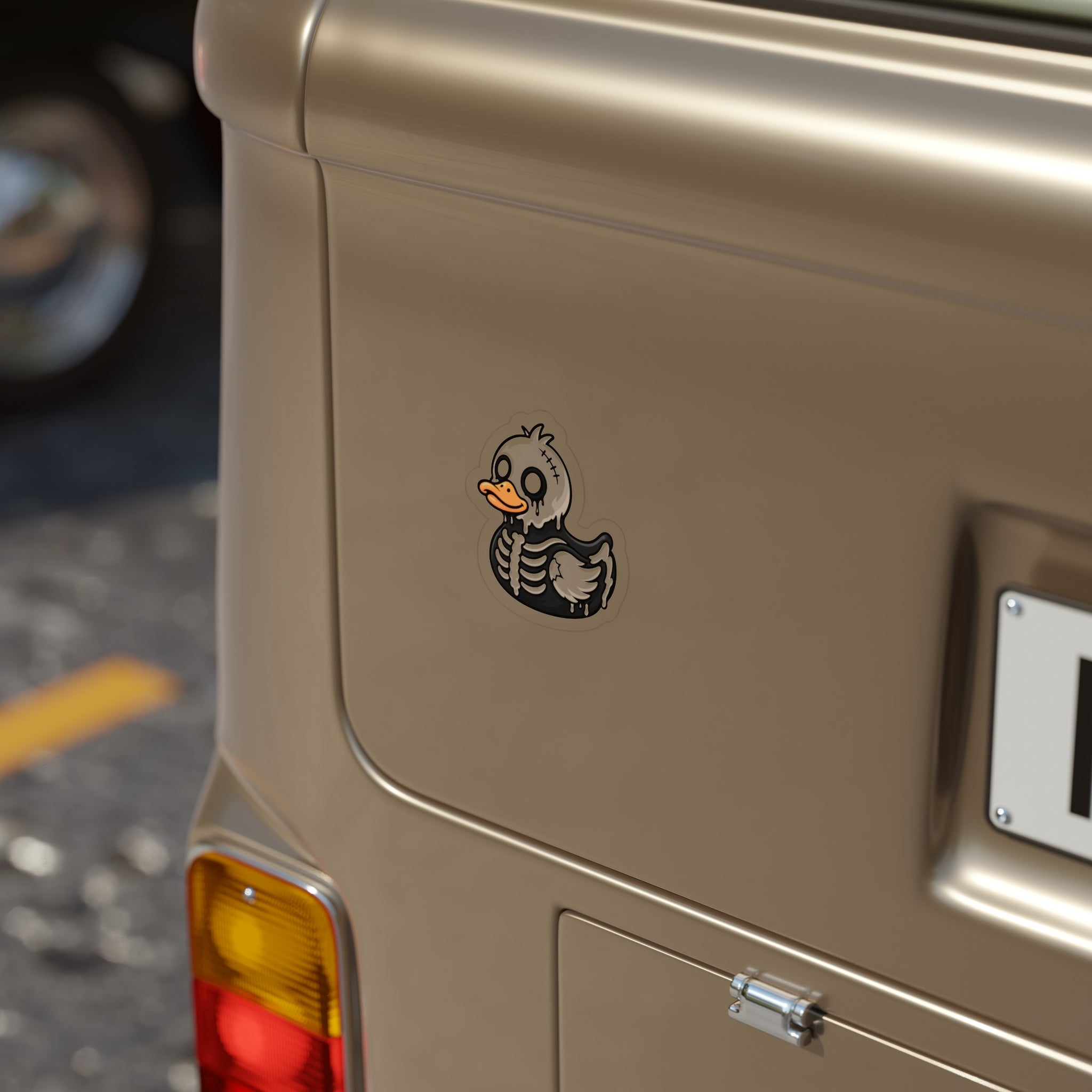 Gothic Skeleton Duck Die-Cut Outdoor Sticker