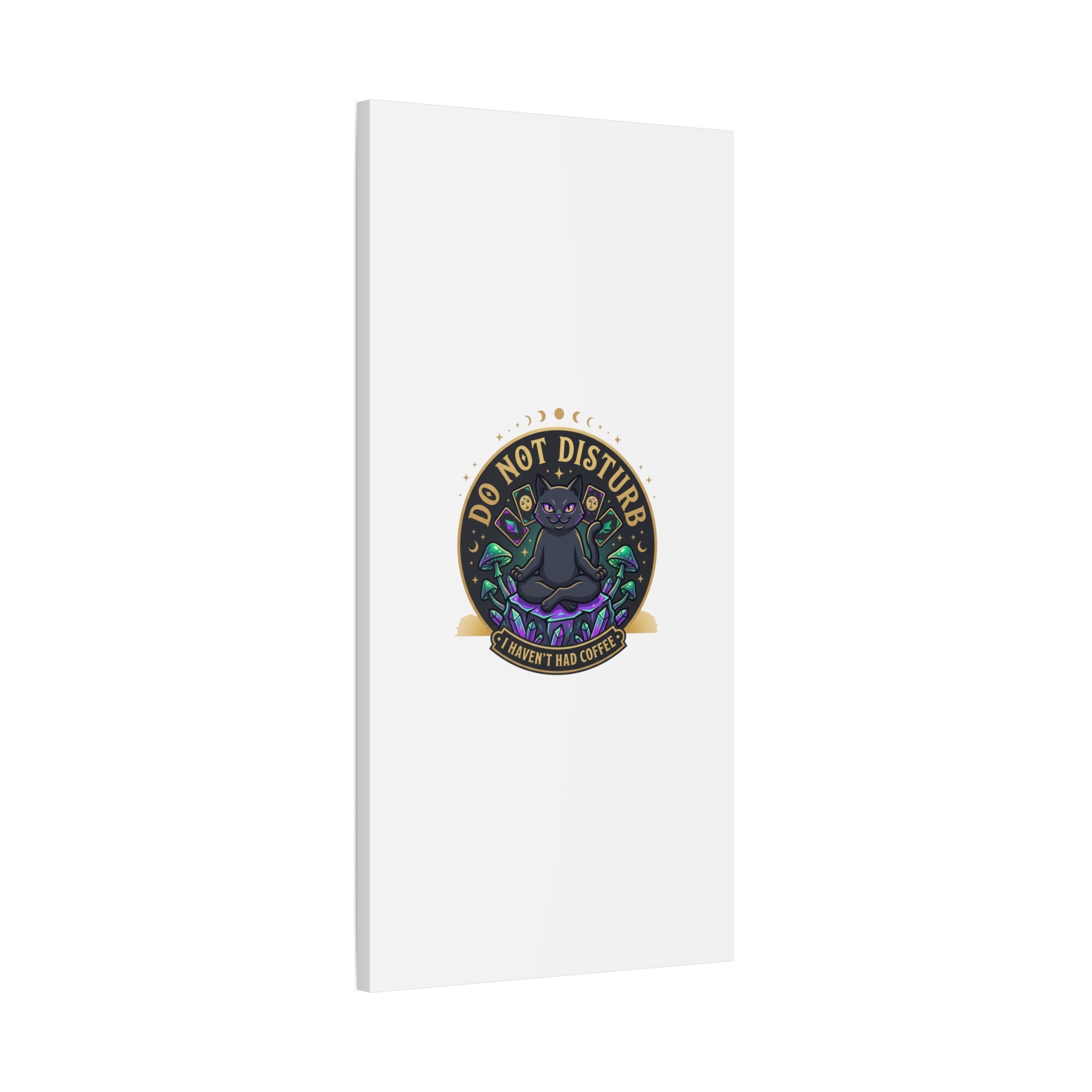 Do Not Disturb Cat Meditation Matte Canvas | witchy, goblincore