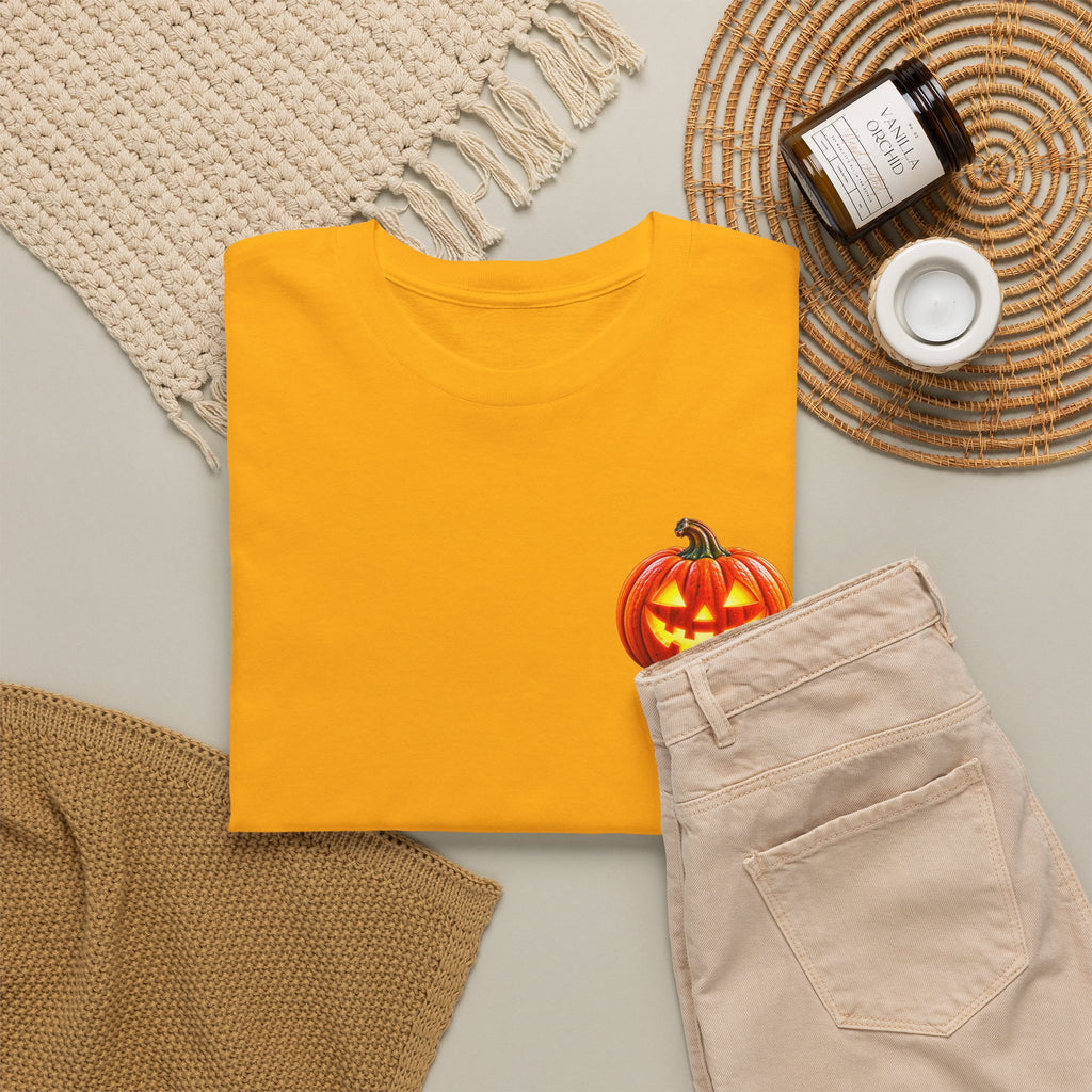 Halloween Raccoon Tee — Cute Jack-o'-Lantern "Happy Halloween" Shirt