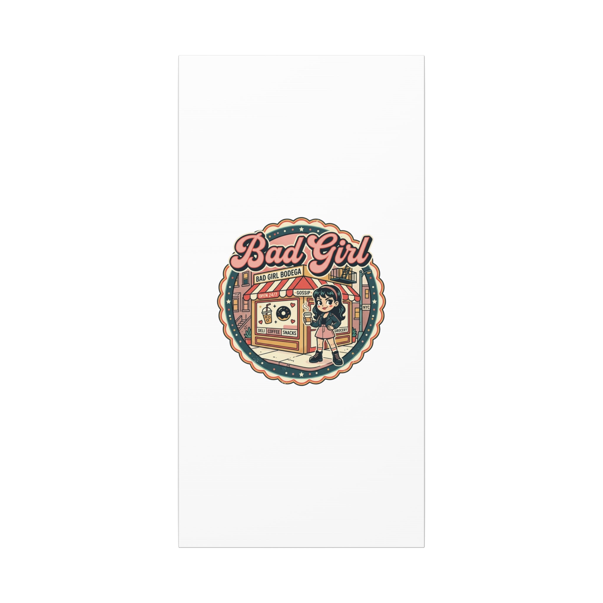 Bad Girl Bodega Canvas Print | Bodega, NYC, Y2K Corner Store Art
