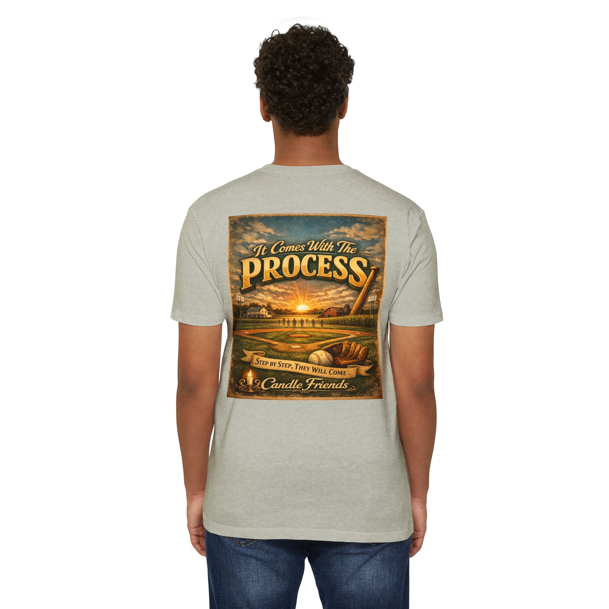 It Comes With The Process T-Shirt — Vintage Sunset 'Step By Step' Graphic Tee