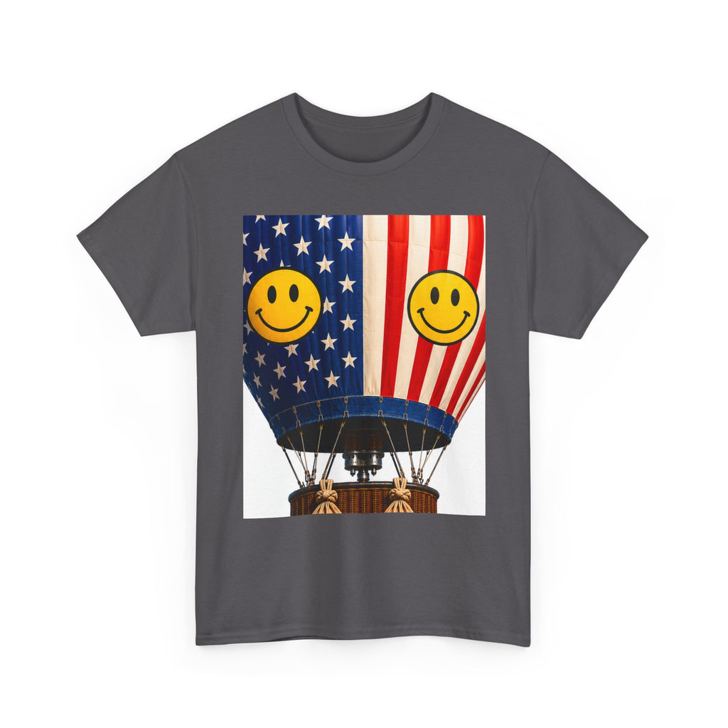 American Flag Hot Air Balloon Tee — "Happy Birthday America 250" Patriotic T-Shirt