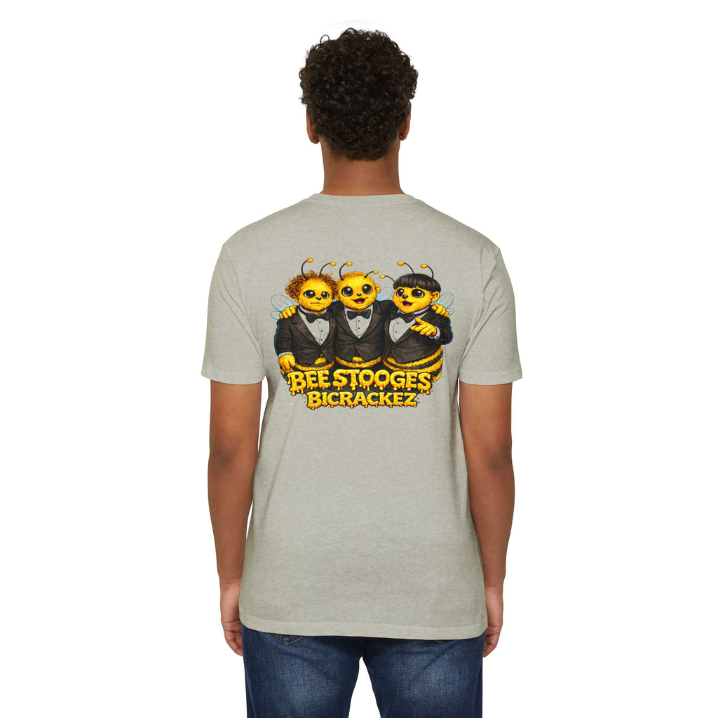 Bee Stooges Graphic T-Shirt — Bee Costume Trio "Bee Crackez" Vintage Band Tee