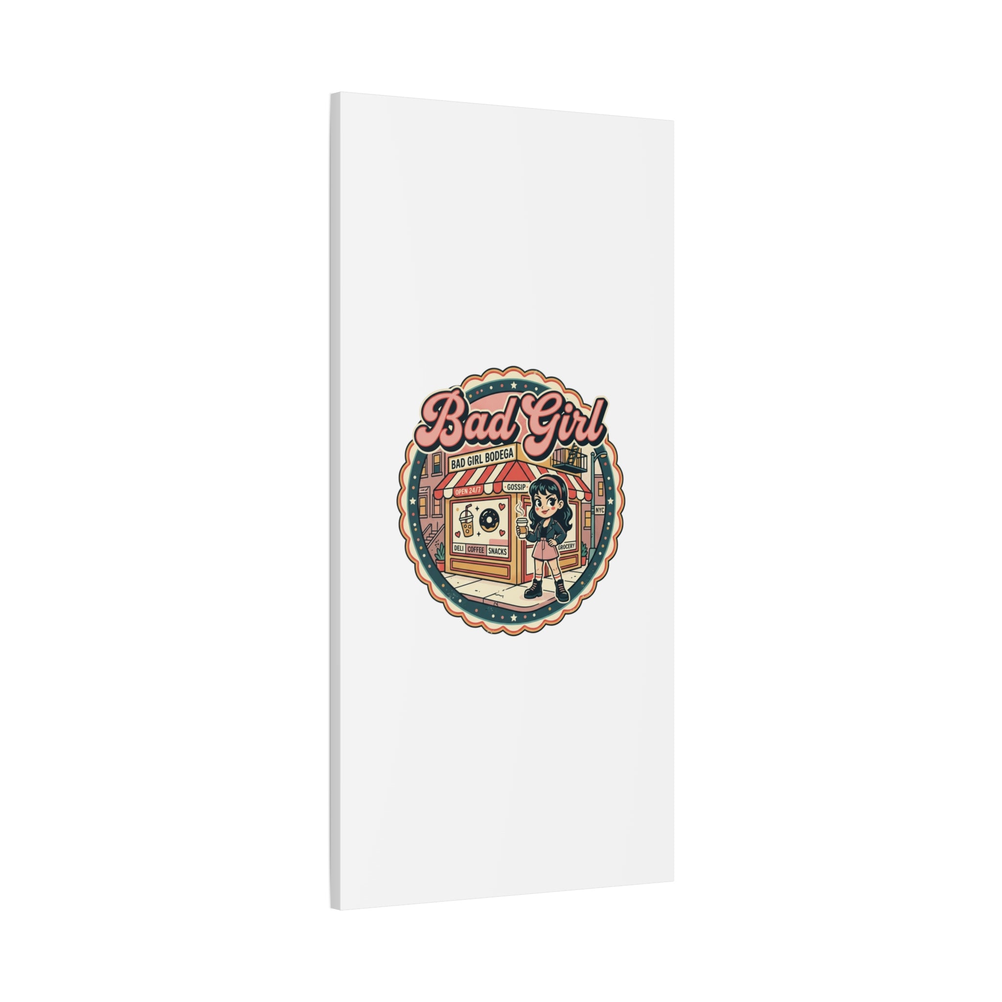 Bad Girl Bodega Canvas Print | Bodega, NYC, Y2K Corner Store Art
