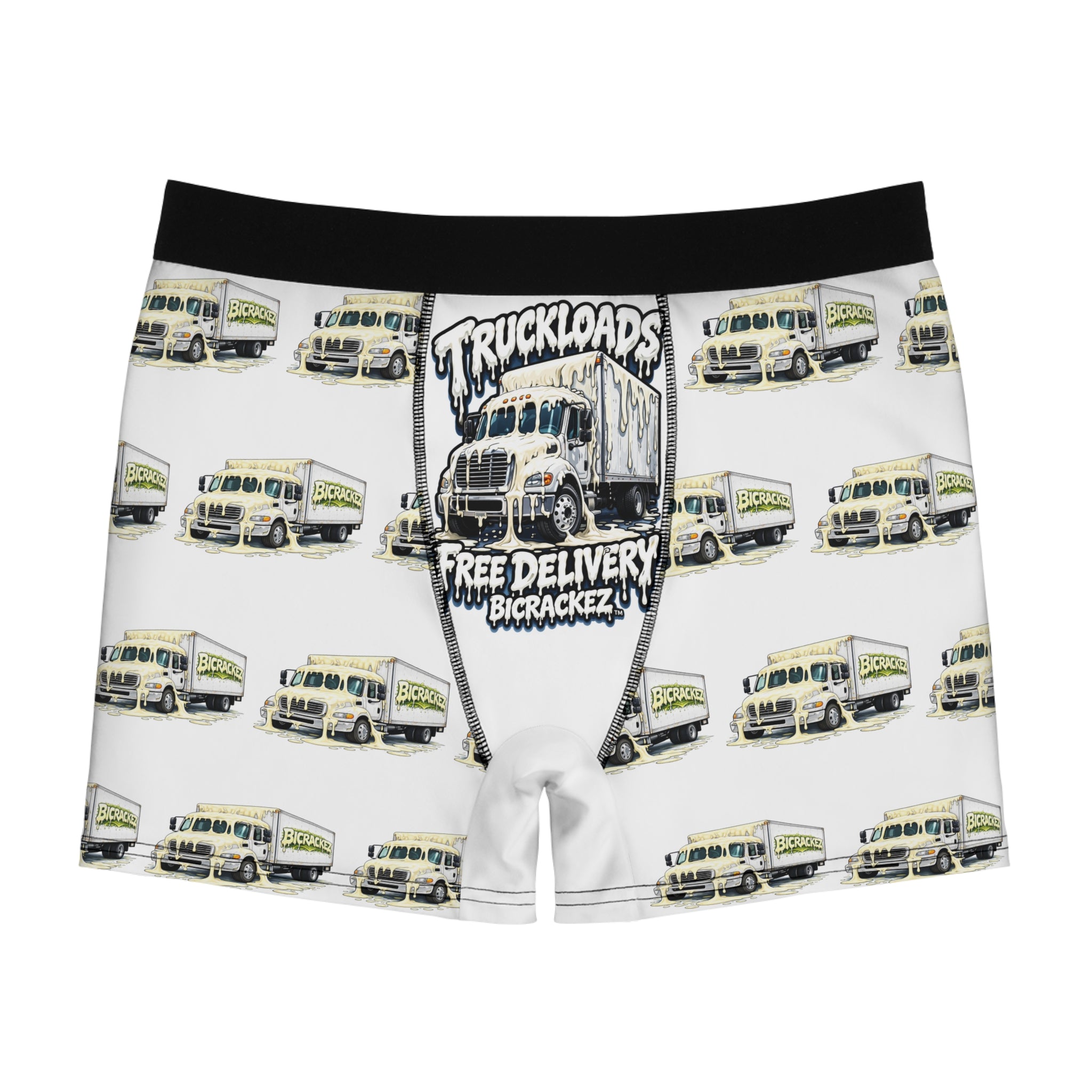 Truckloads Boxer Briefs — 'Truckloads Free Delivery' All-Over Print Men's Underwear