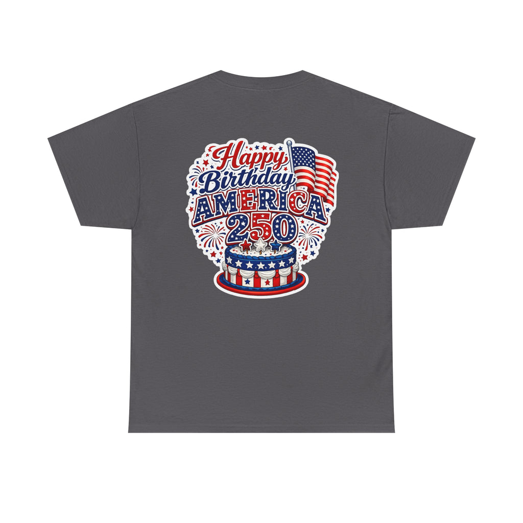 American Flag Hot Air Balloon Tee — "Happy Birthday America 250" Patriotic T-Shirt