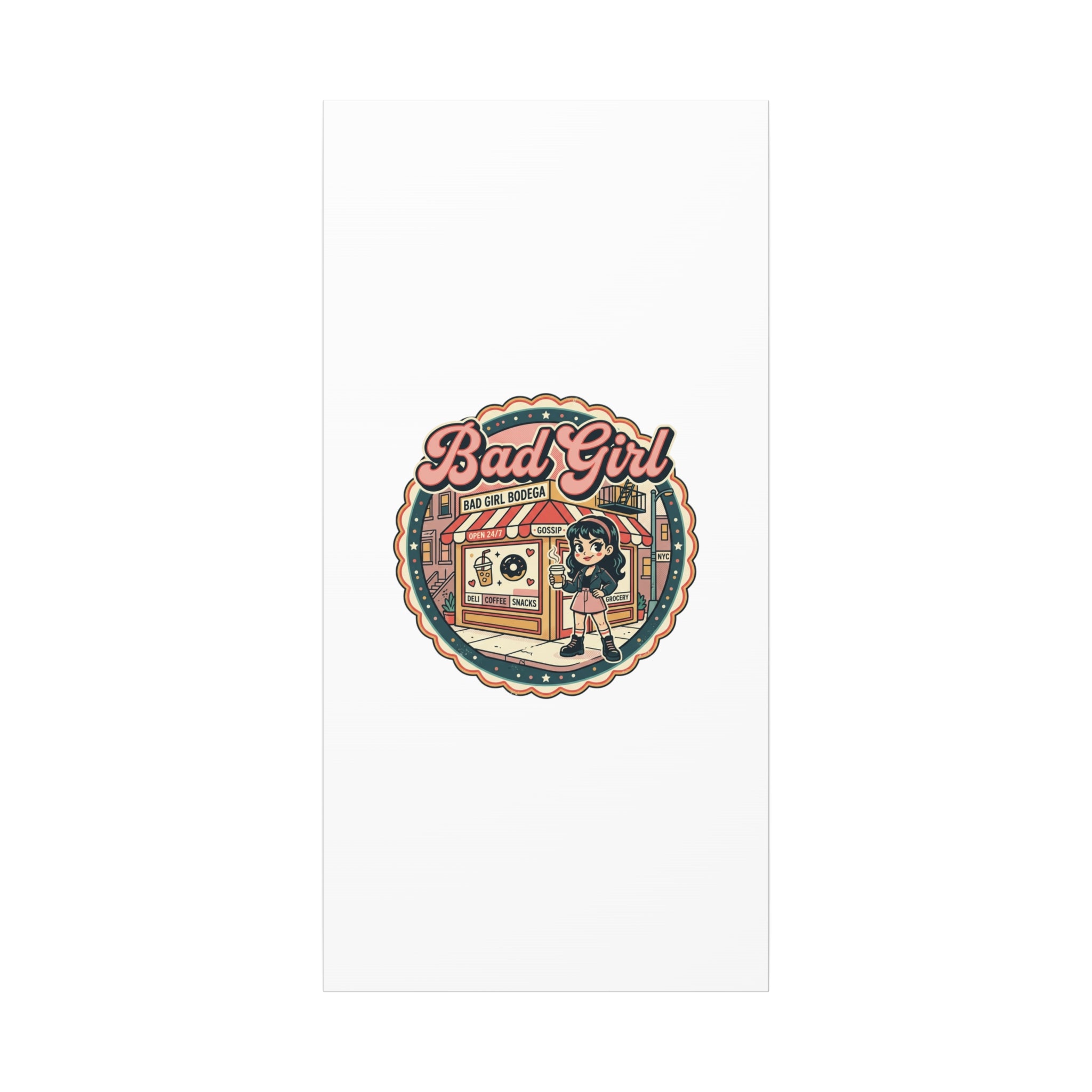 Bad Girl Bodega Canvas Print | Bodega, NYC, Y2K Corner Store Art