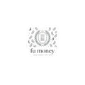 fu money Crest Sticker | old money minimalist, monochrome serif