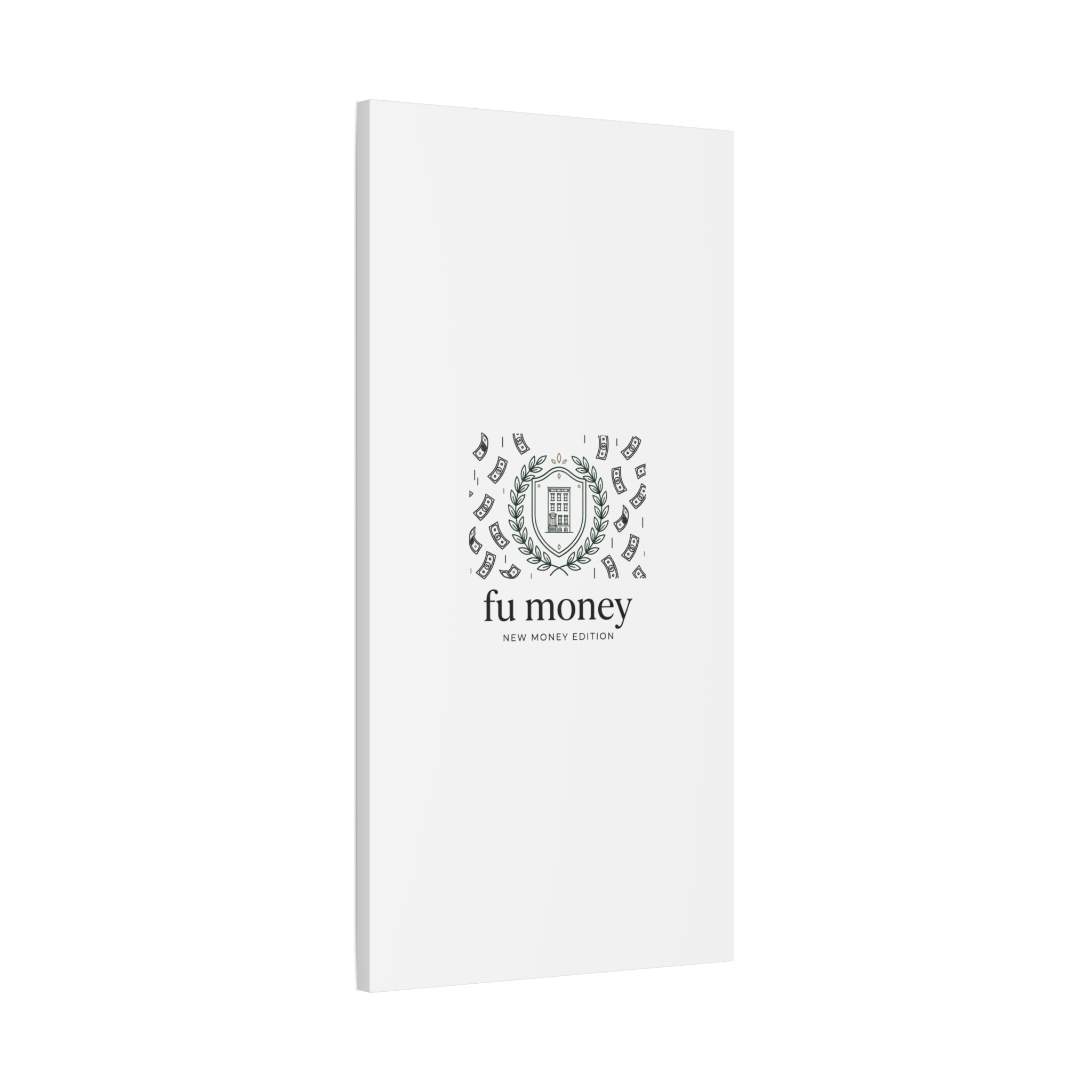 fu money Canvas |New Money Minimalist, Quiet Luxury, Serif Monochrome