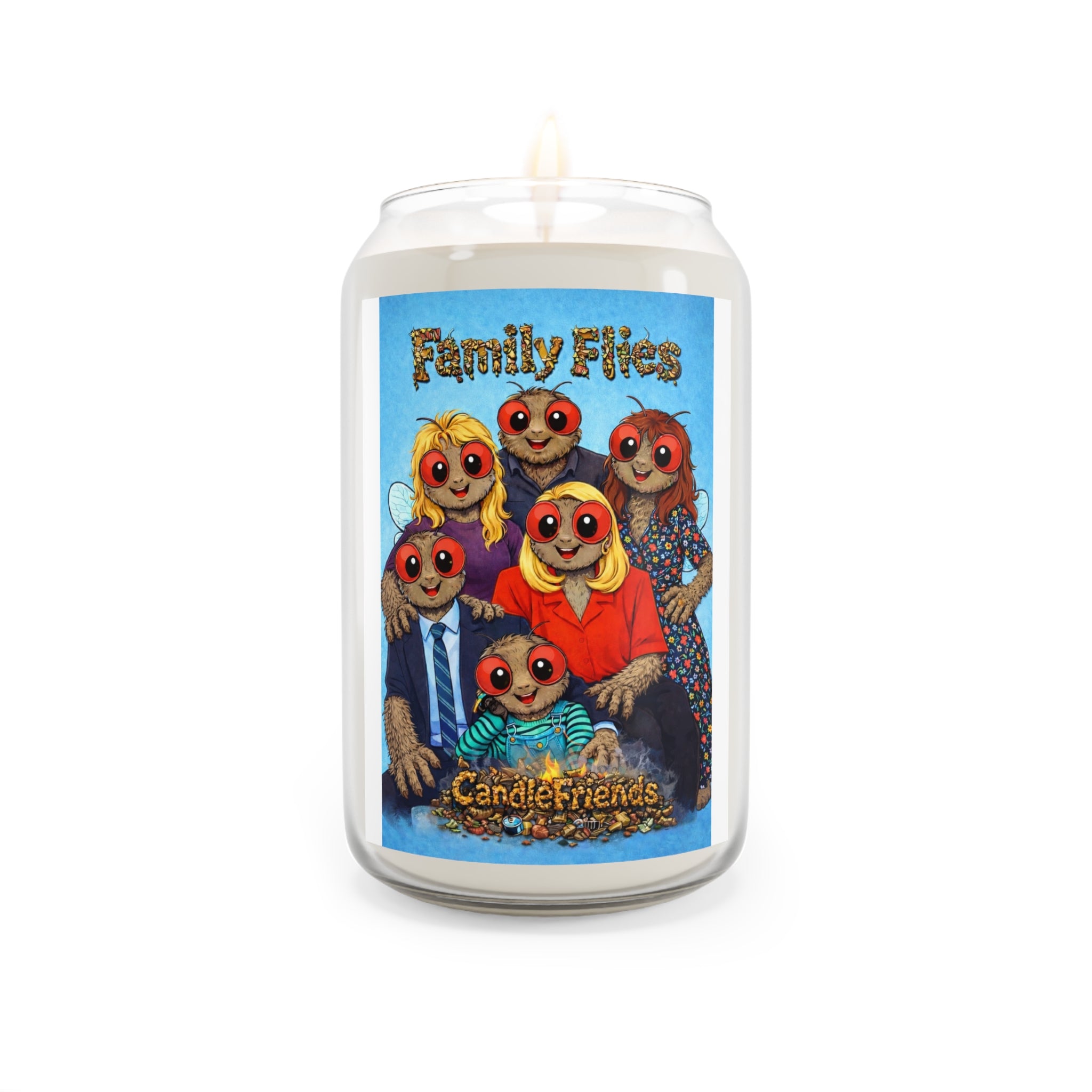 Family Fries Scented Soy Candle — 13.75oz Decorative Candle (Candlefriends Artwork)
