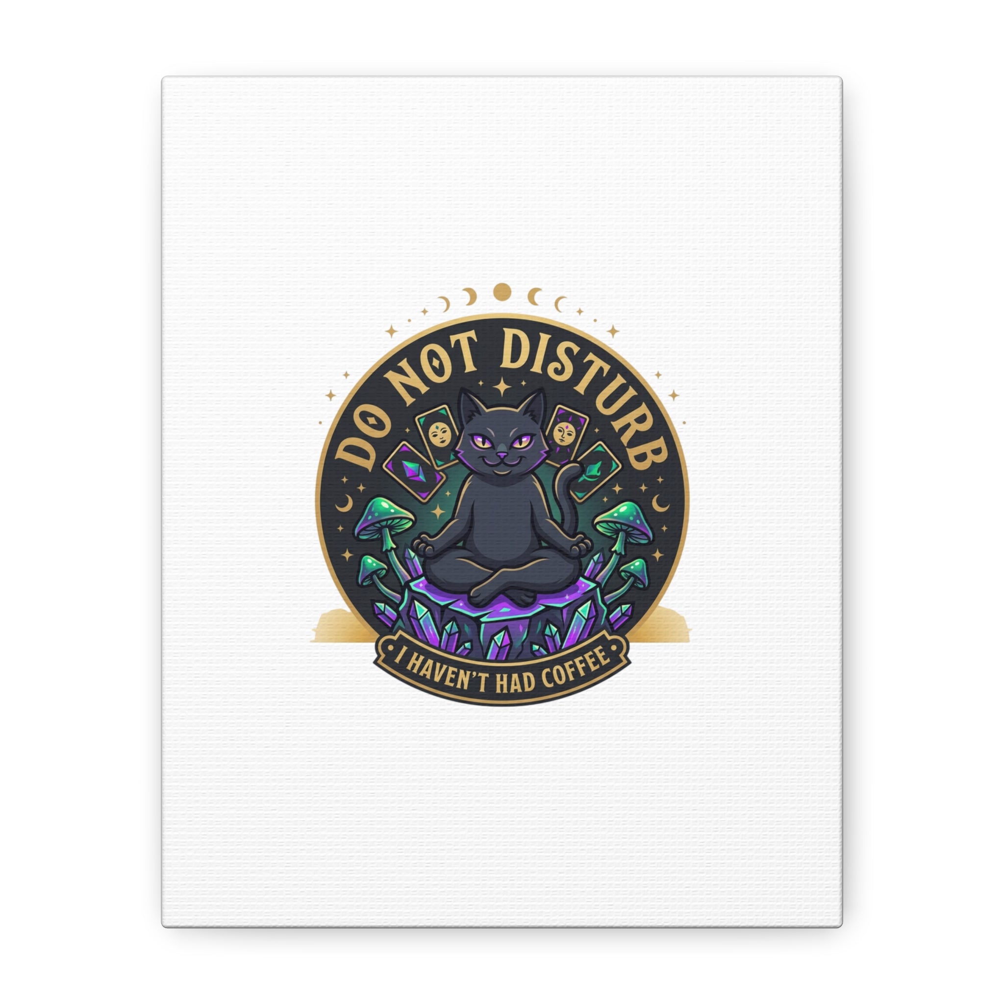 Do Not Disturb Cat Meditation Matte Canvas | witchy, goblincore