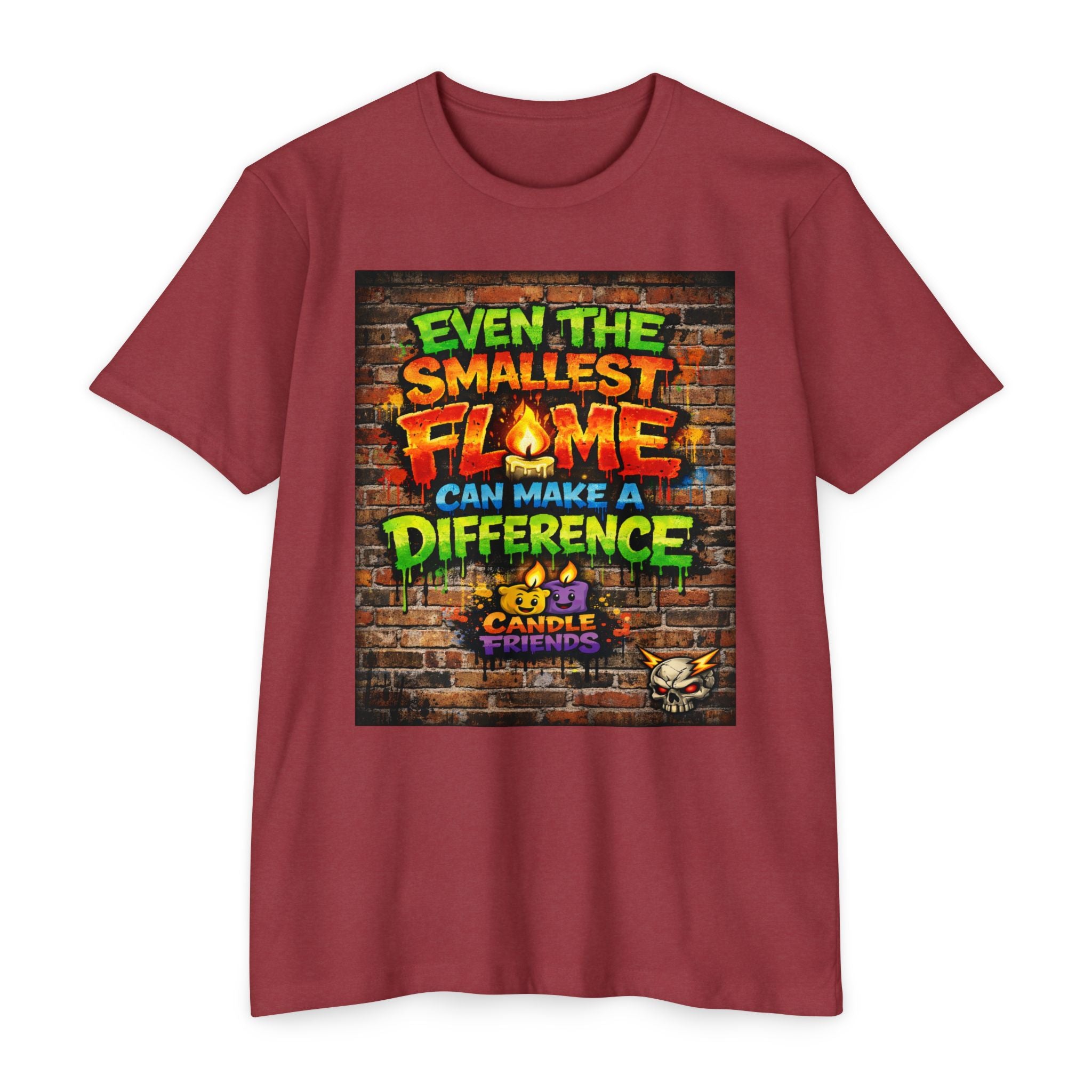 Inspirational Tee: "Even the Smallest Flame Can Make a Difference" Graphic T-Shirt