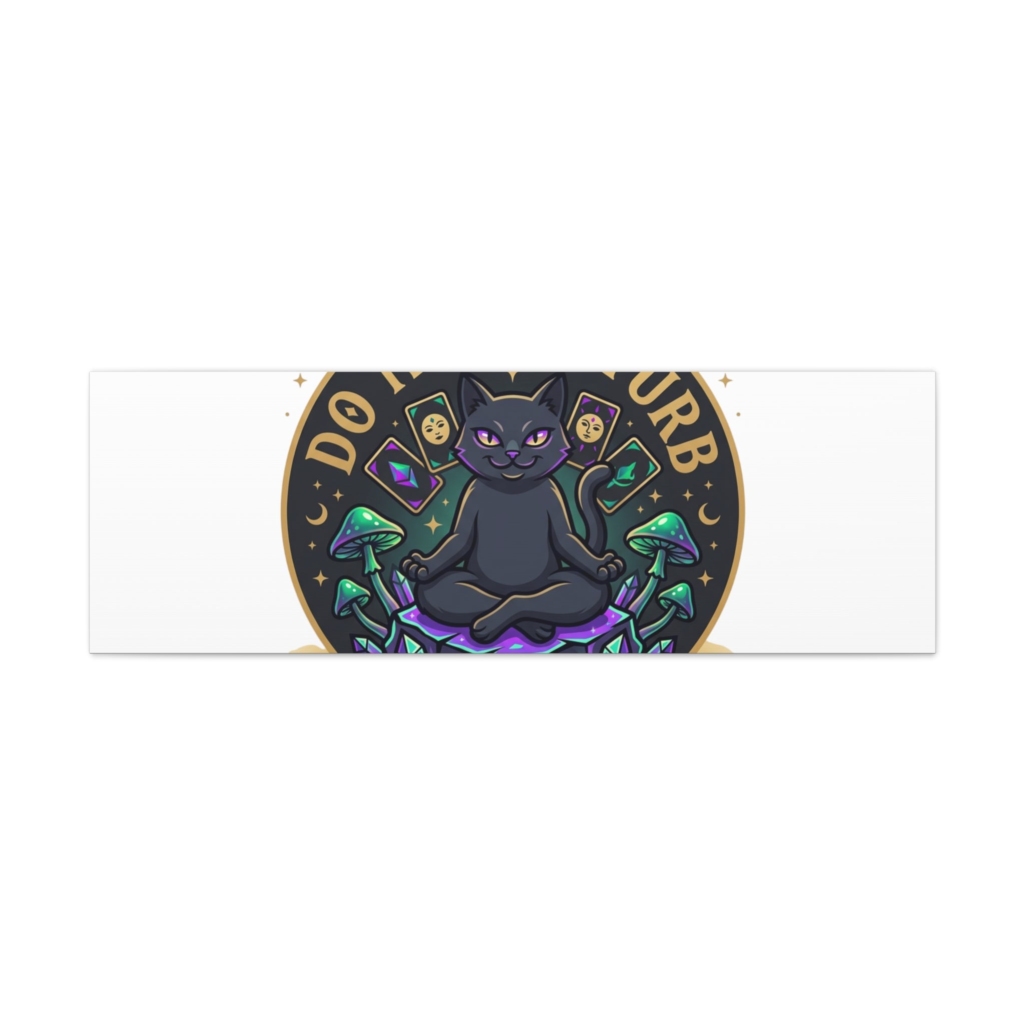 Do Not Disturb Cat Meditation Matte Canvas | witchy, goblincore