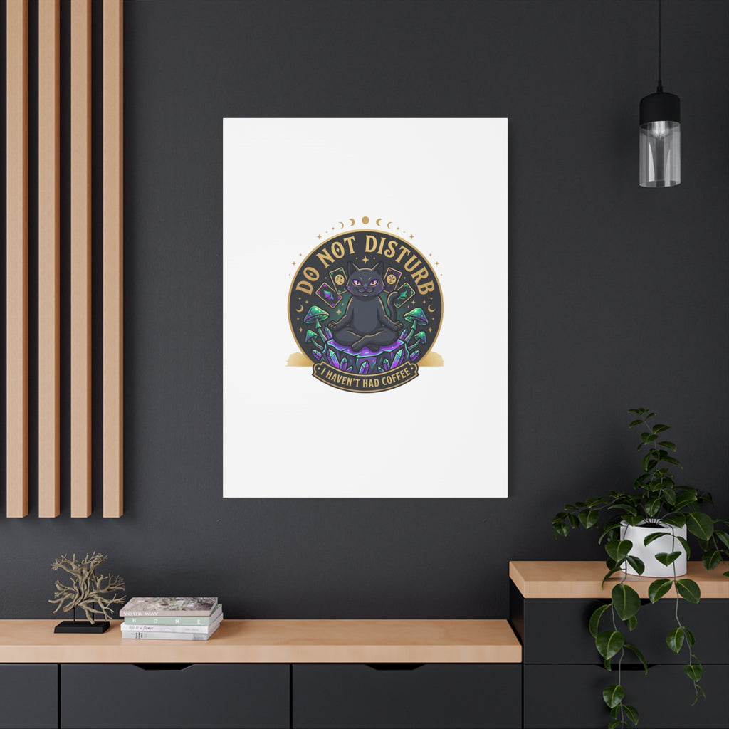 Do Not Disturb Cat Meditation Matte Canvas | witchy, goblincore