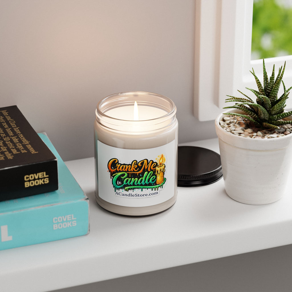 Scented Soy Candle 9oz — "Crank Me Candle" Jar Candle, Aromatic Gift for Home, Spa & Relaxation
