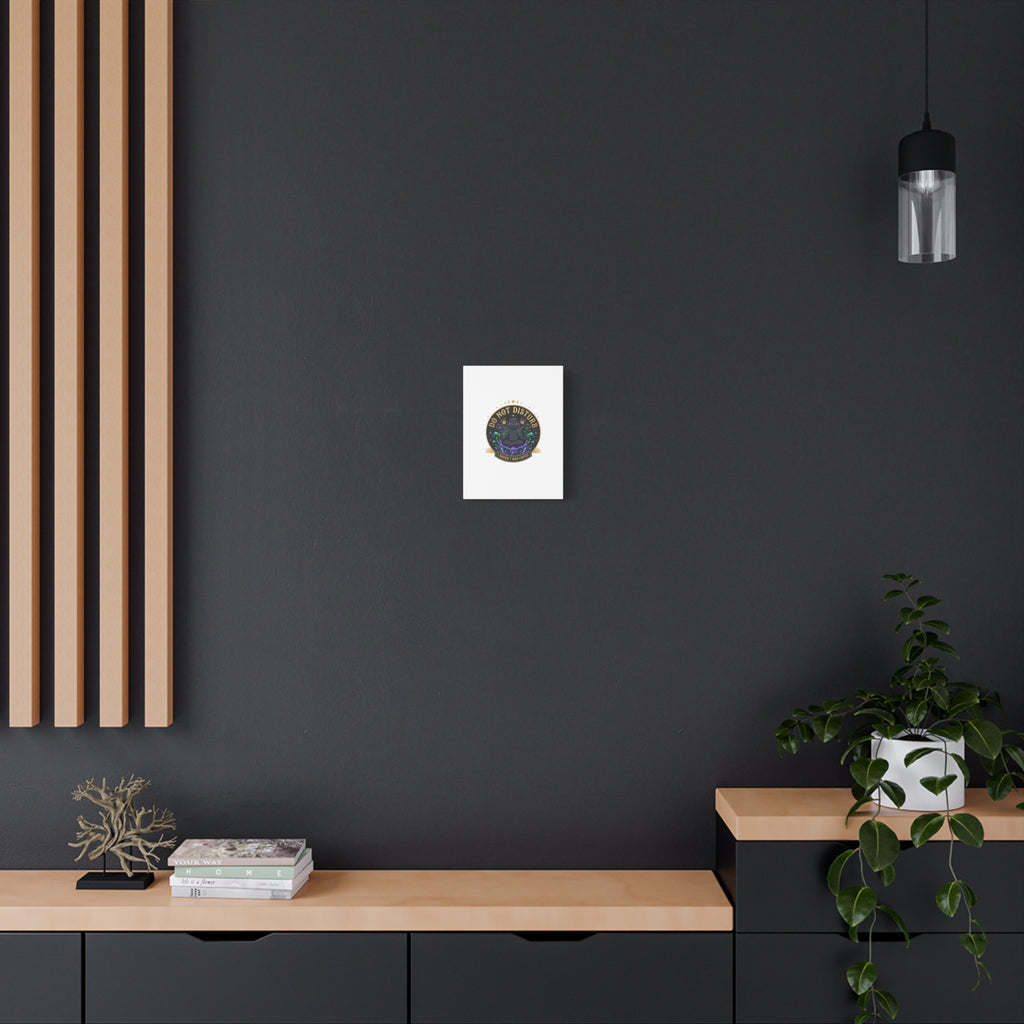 Do Not Disturb Cat Meditation Matte Canvas | witchy, goblincore