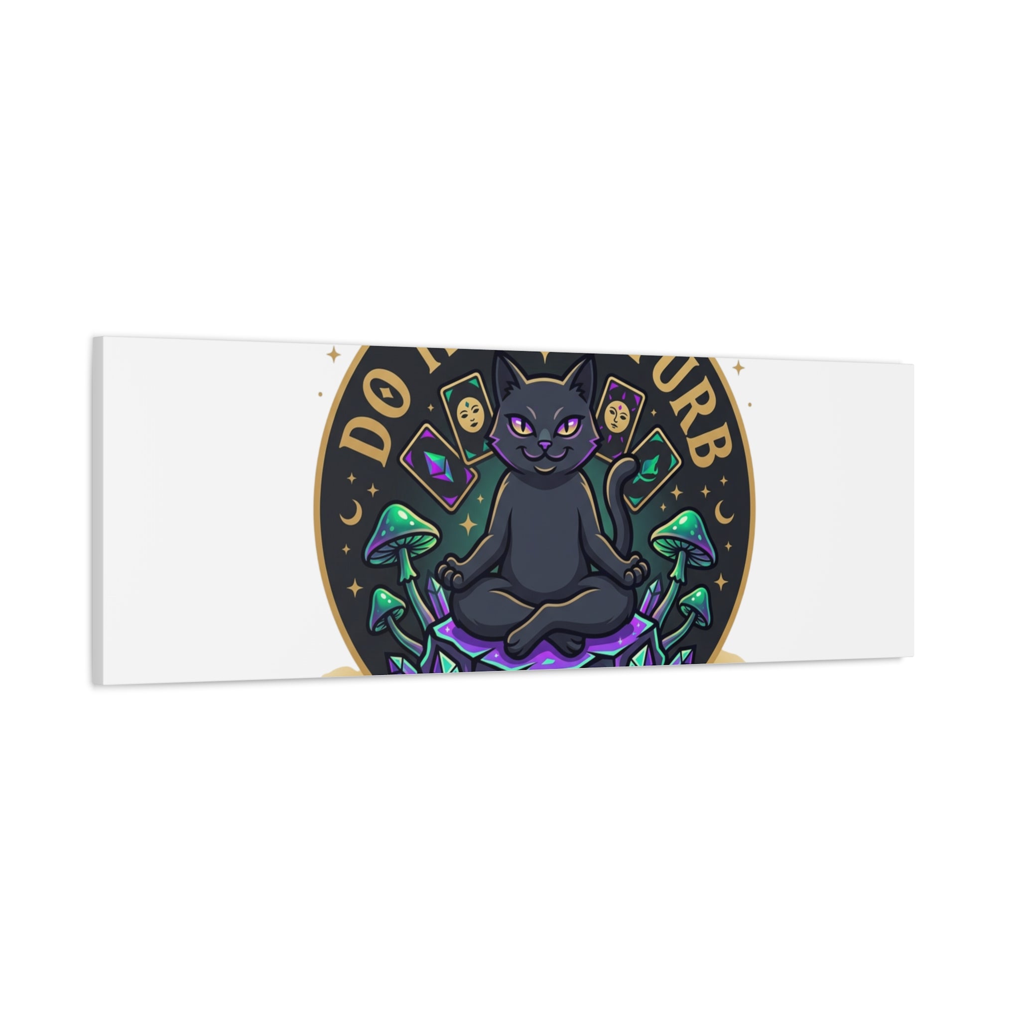Do Not Disturb Cat Meditation Matte Canvas | witchy, goblincore