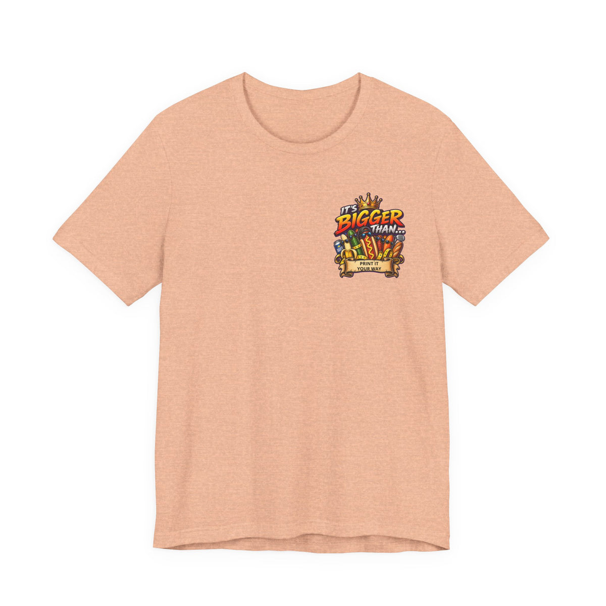 T-Shirt — "It's Bigger Than..." Retro Hot Dog & Snacks Graphic Tee