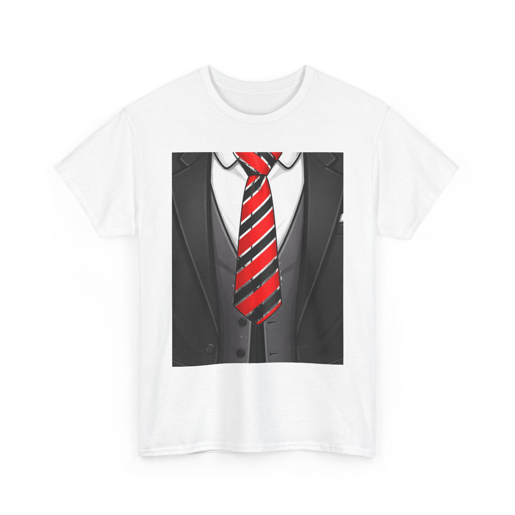 Suit & Red Striped Tie Graphic Tee