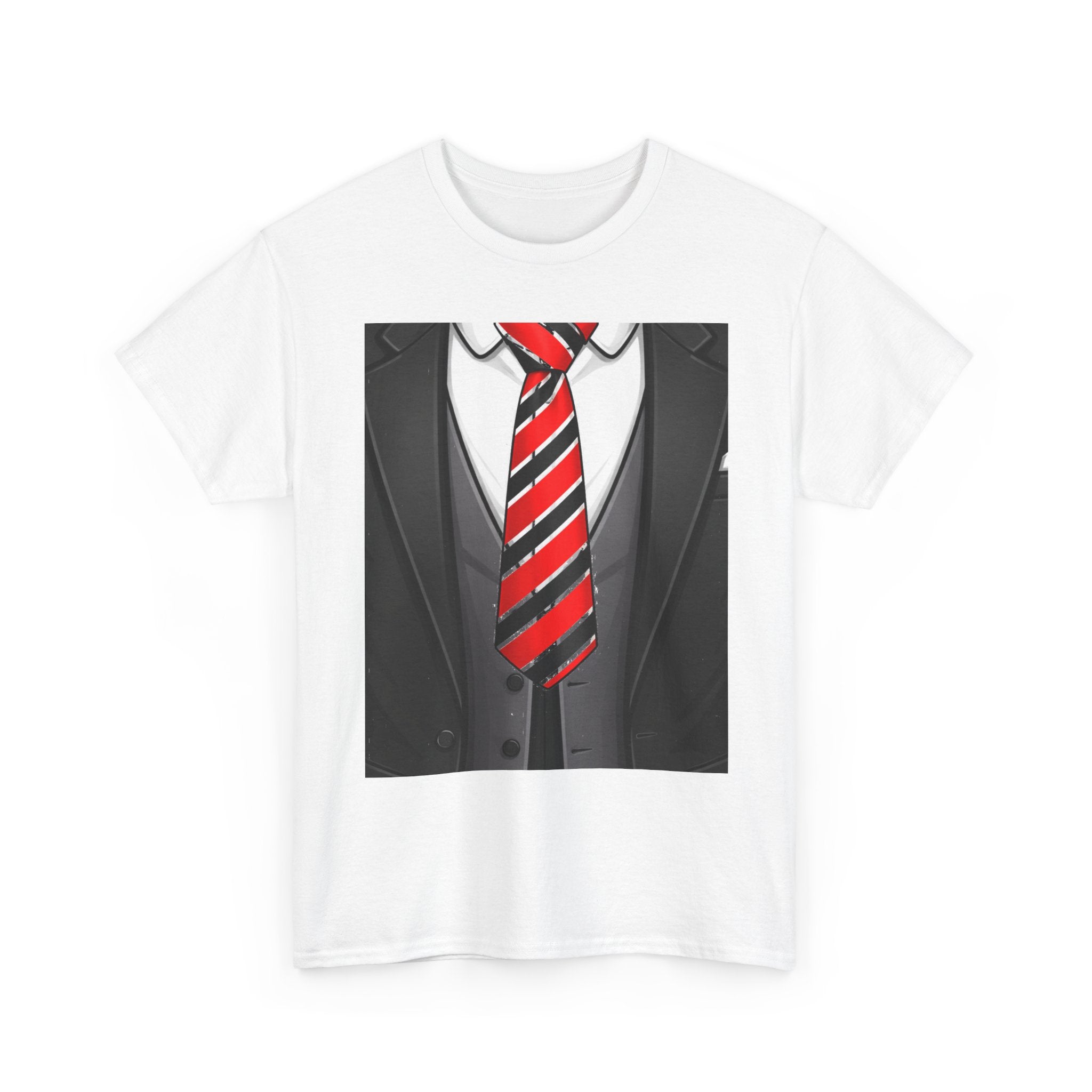 Suit & Red Striped Tie Graphic Tee