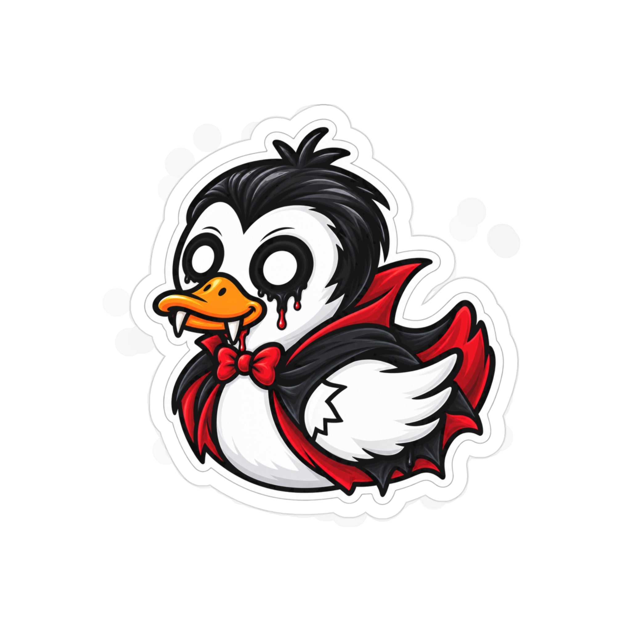 Vampire Duck Die-Cut Outdoor Sticker🧛— Love at First Bite! 🦆🩸