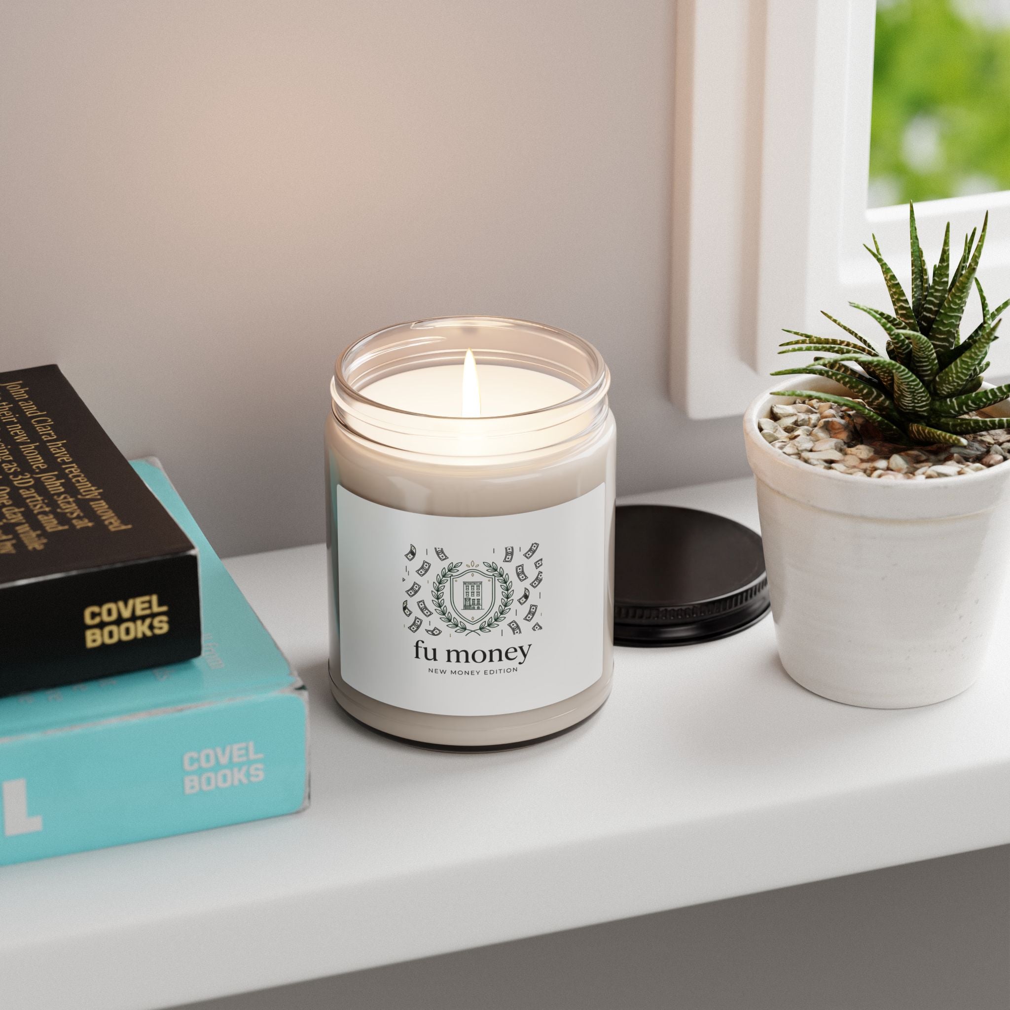 fu money Candle | New Money Minimalist, Quiet Luxury, Serif Monochrome