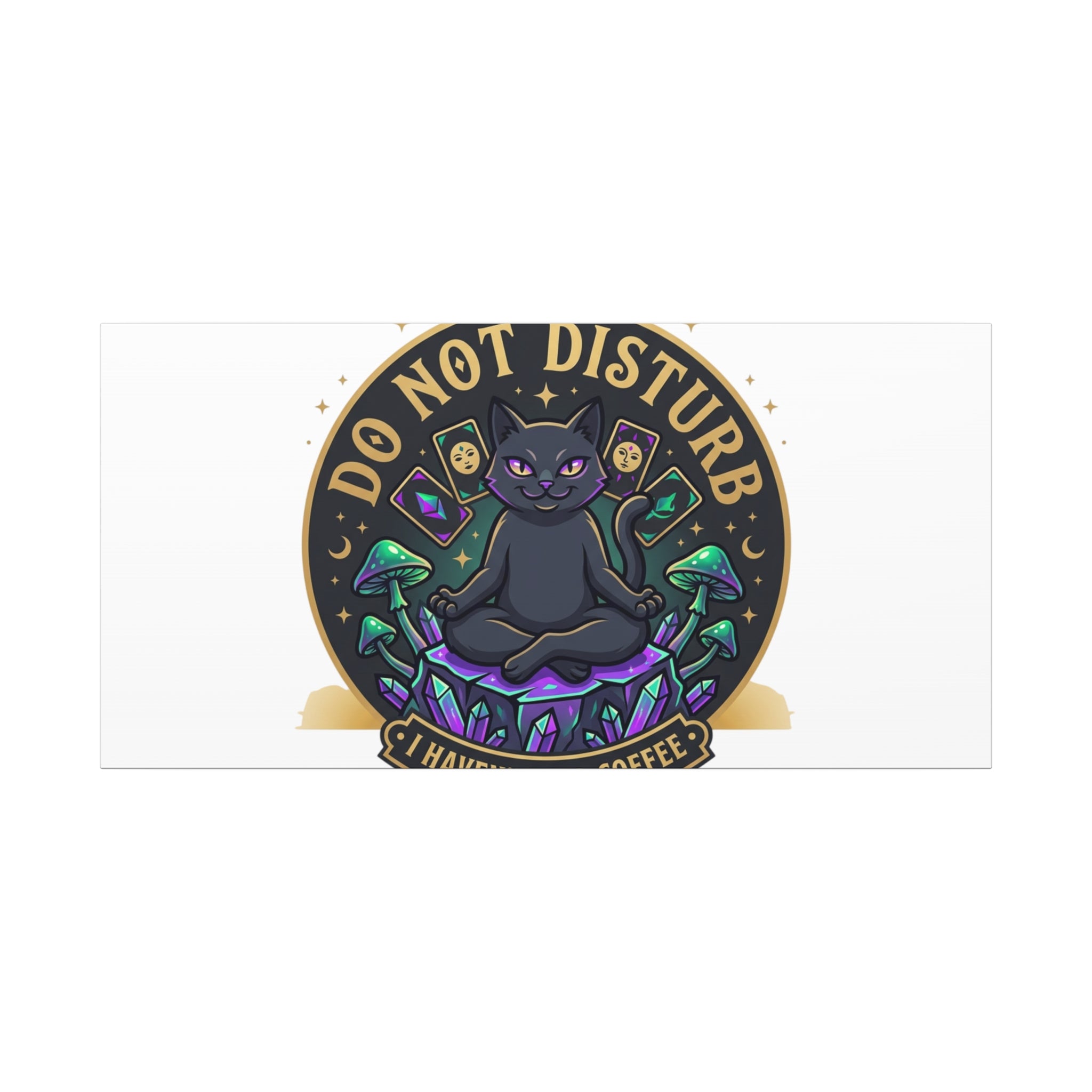 Do Not Disturb Cat Meditation Matte Canvas | witchy, goblincore