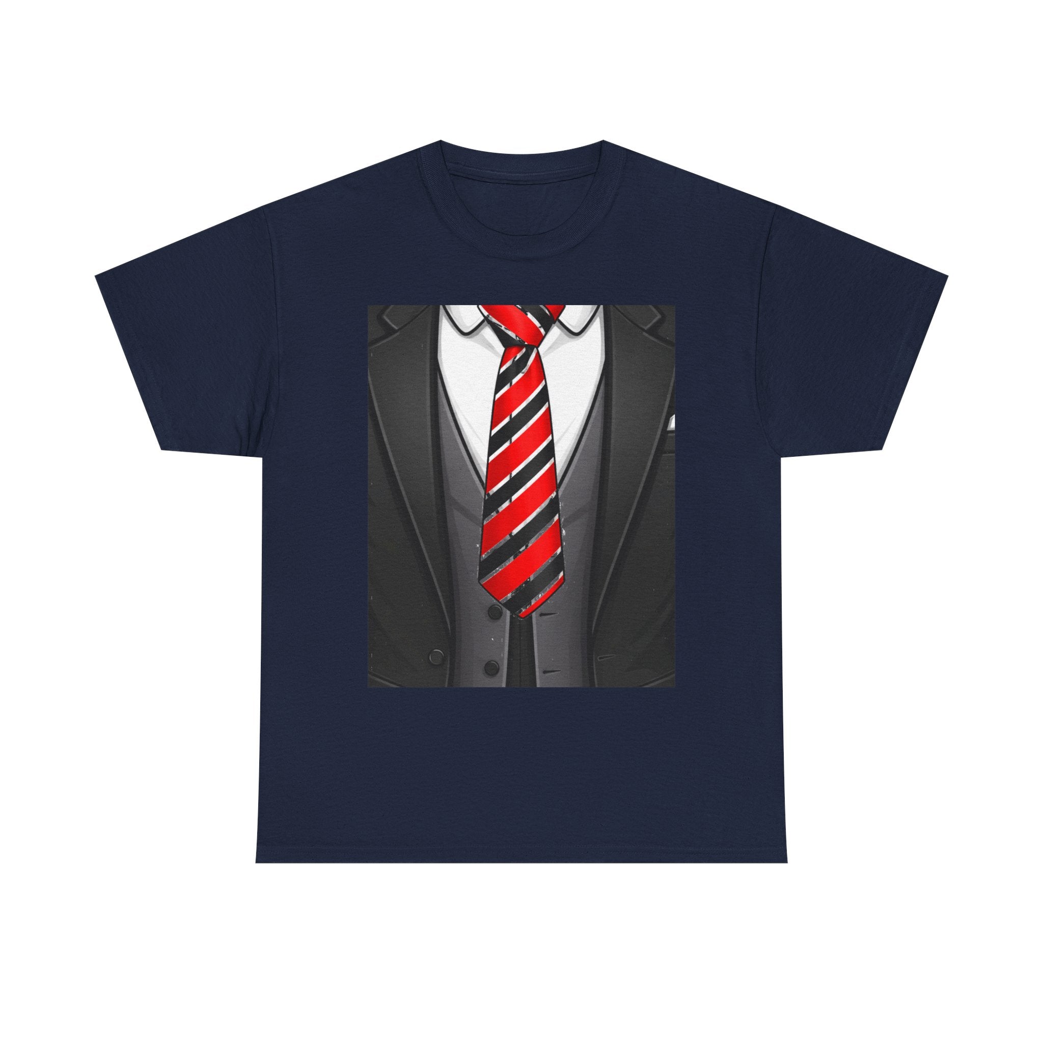 Suit & Red Striped Tie Graphic Tee