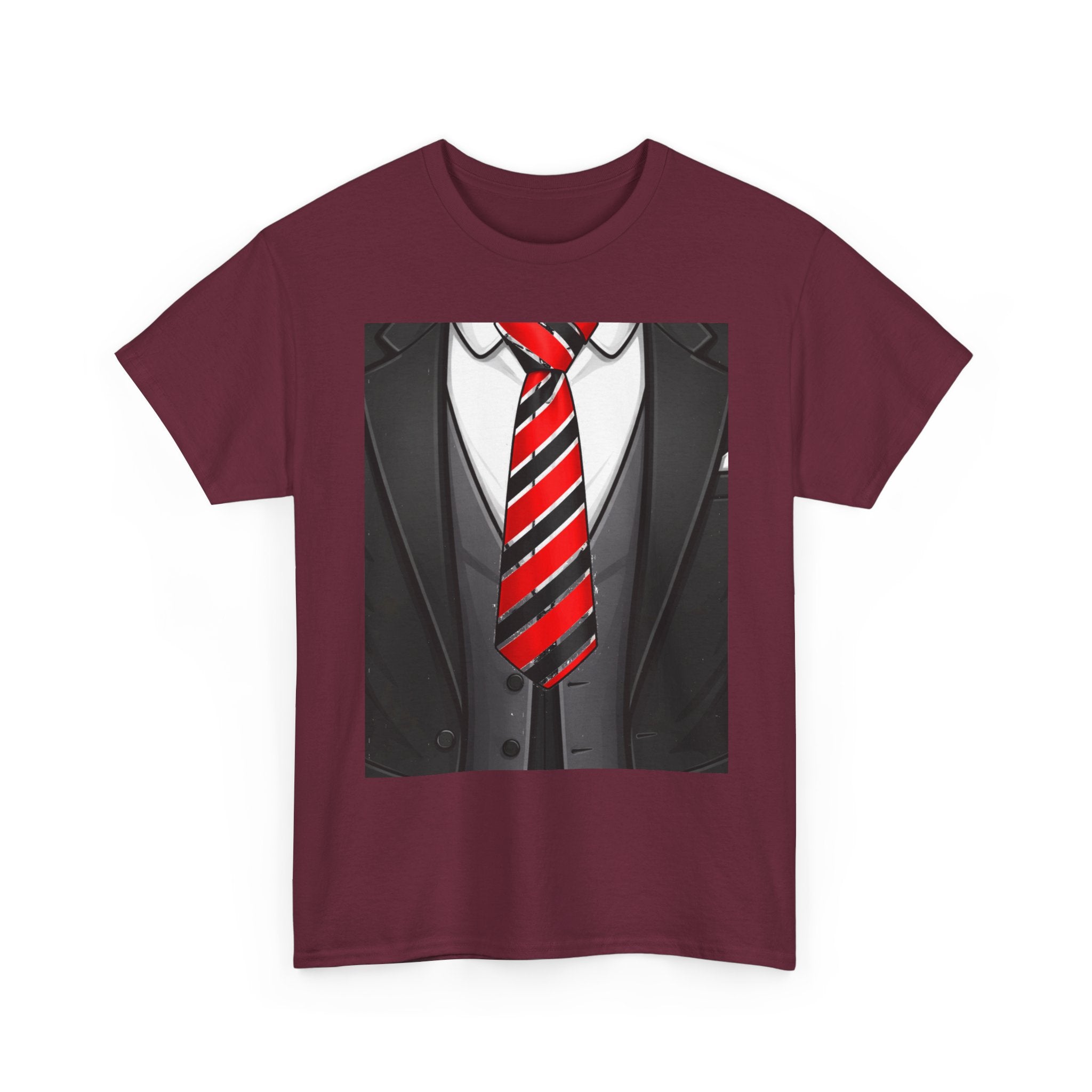 Suit & Red Striped Tie Graphic Tee