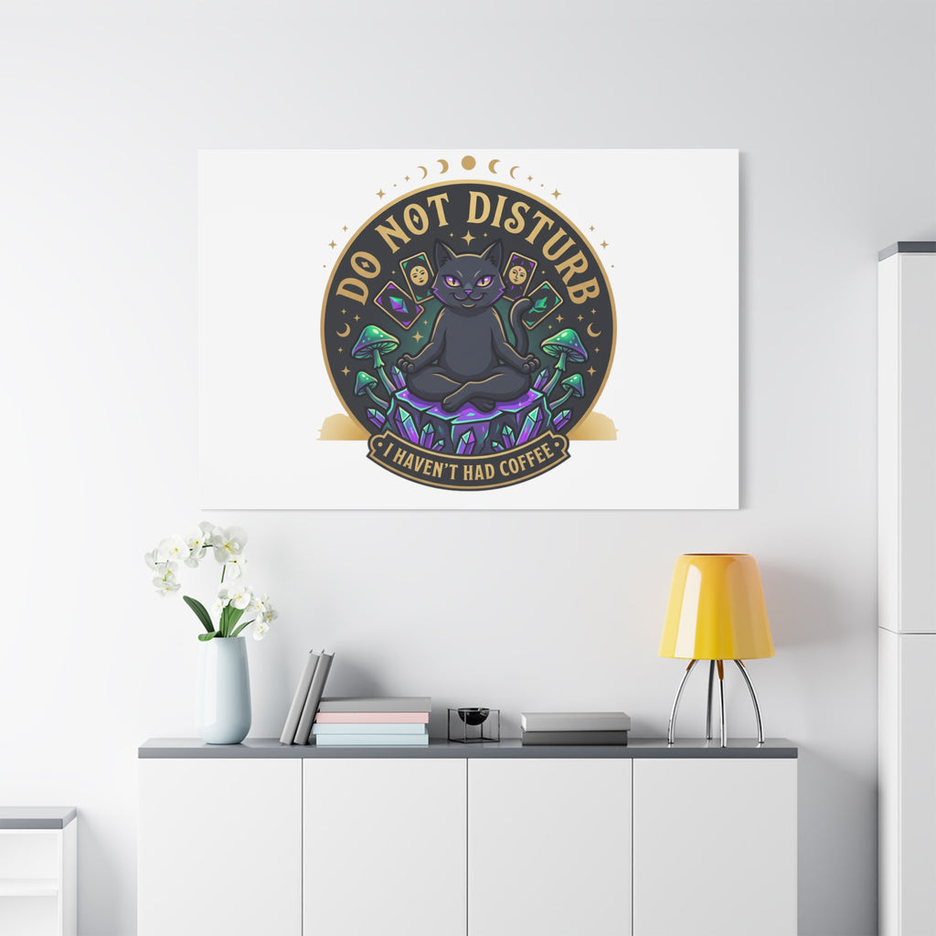 Do Not Disturb Cat Meditation Matte Canvas | witchy, goblincore