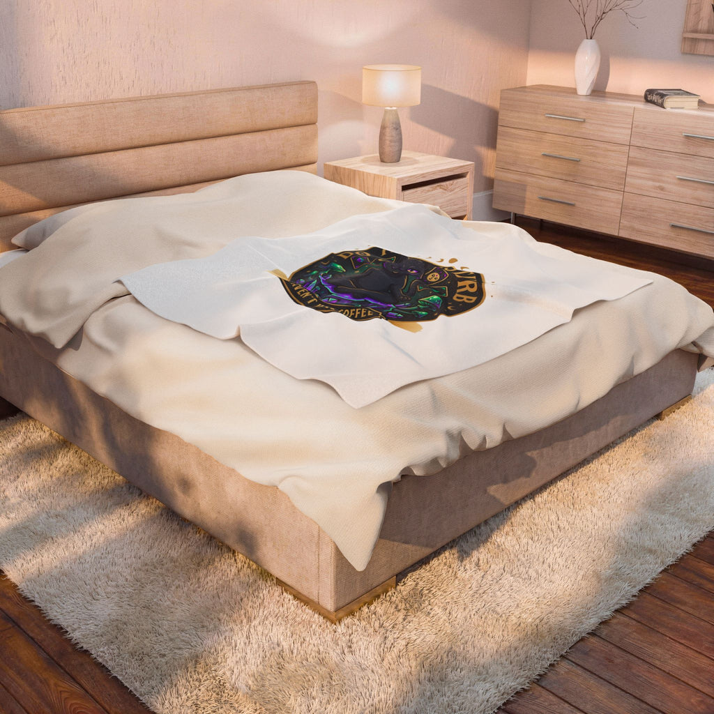 Do Not Disturb Cat Coffee Blanket | witchy goblincore, celestial crystals