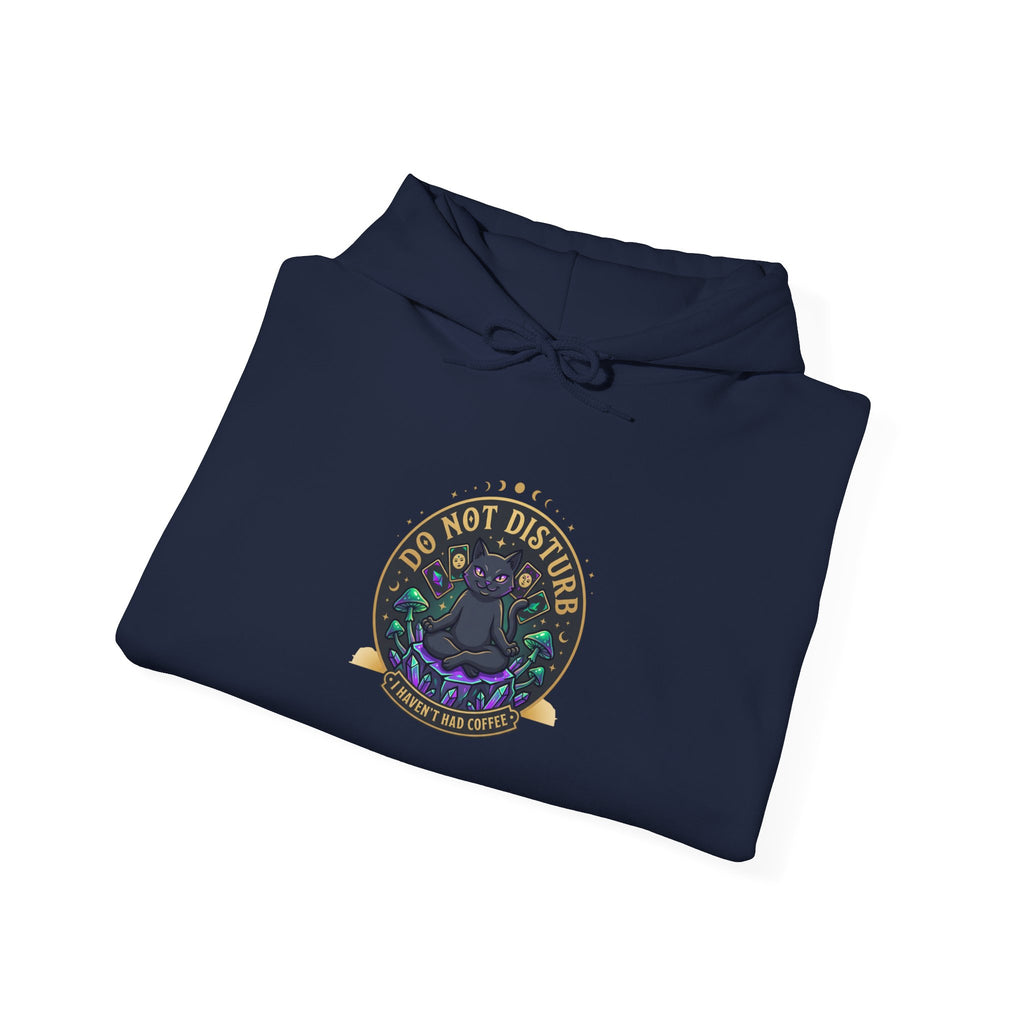 Not Disturbing Cat Crest Hoodie | witchy goblincore, celestial crystals