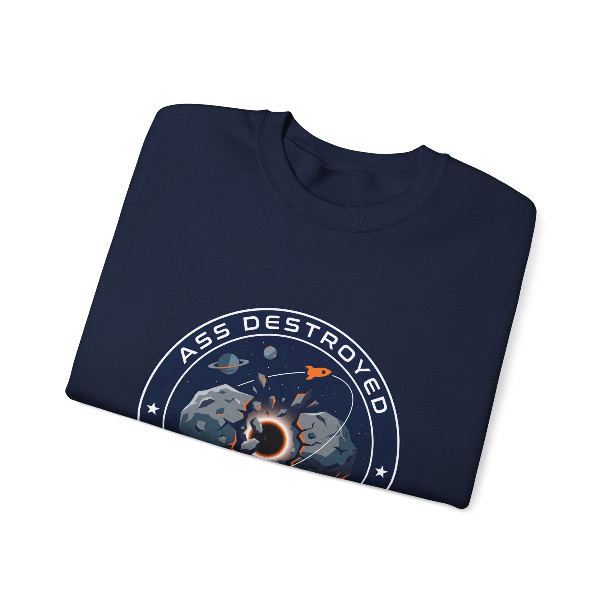 Mission Patch Cosmic Rocket Crewneck, space astronaut, mission patch, hard sci-fi