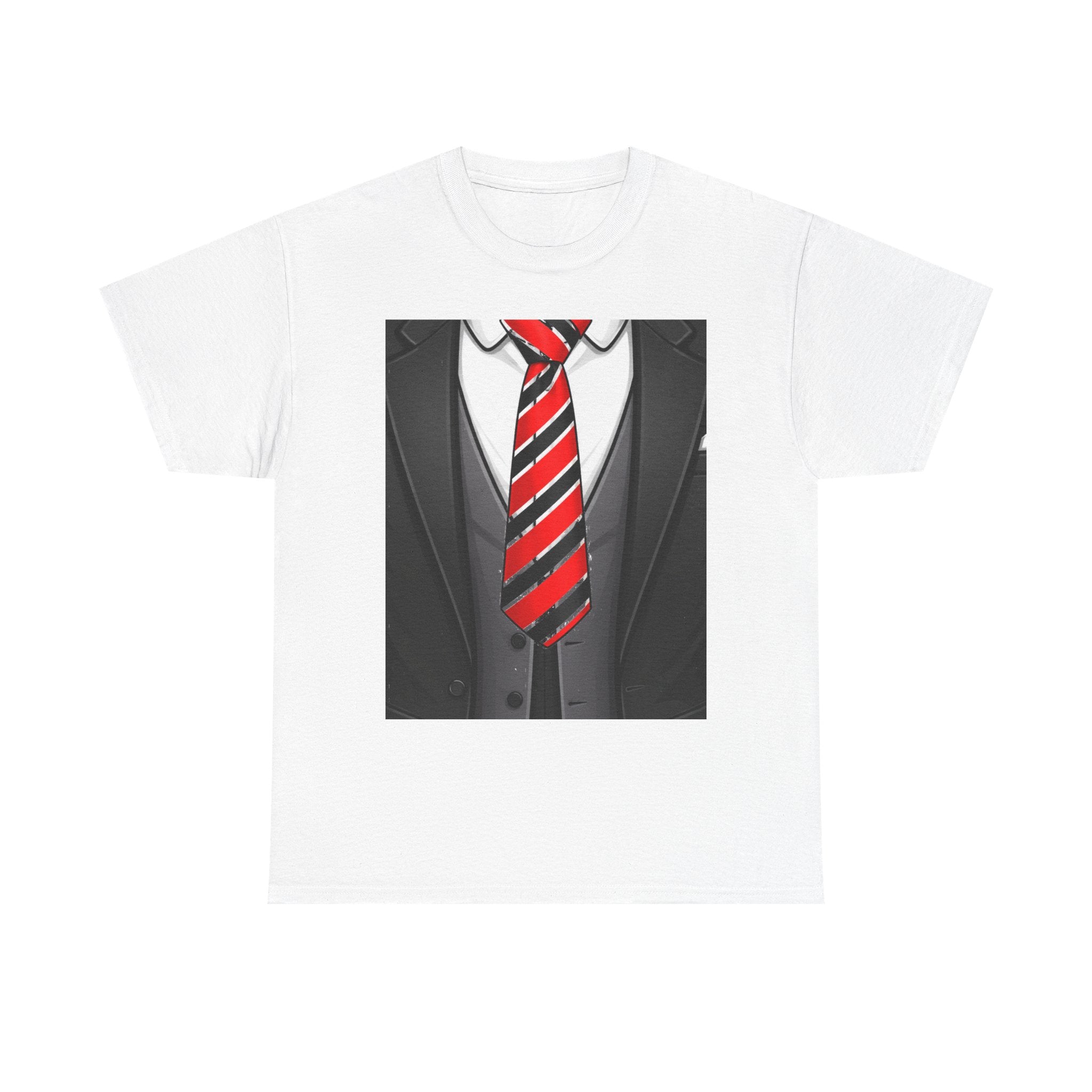 Suit & Red Striped Tie Graphic Tee