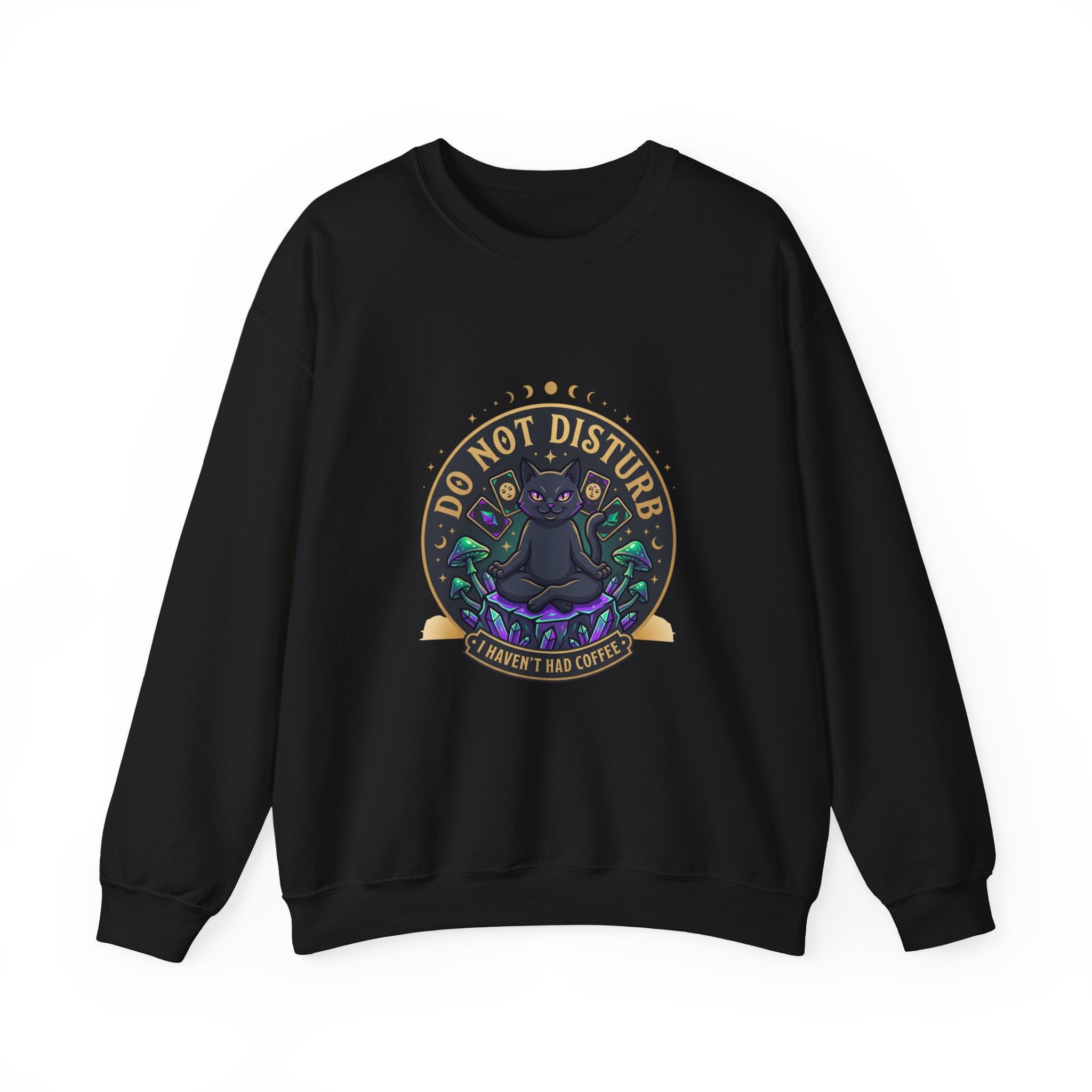 Do Not Disturb Cat Crewneck Sweatshirt | witchy goblincore, chaos energy