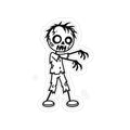 Zombie Dad Die-Cut Outdoor Sticker — Transparent Weatherproof Halloween Decal