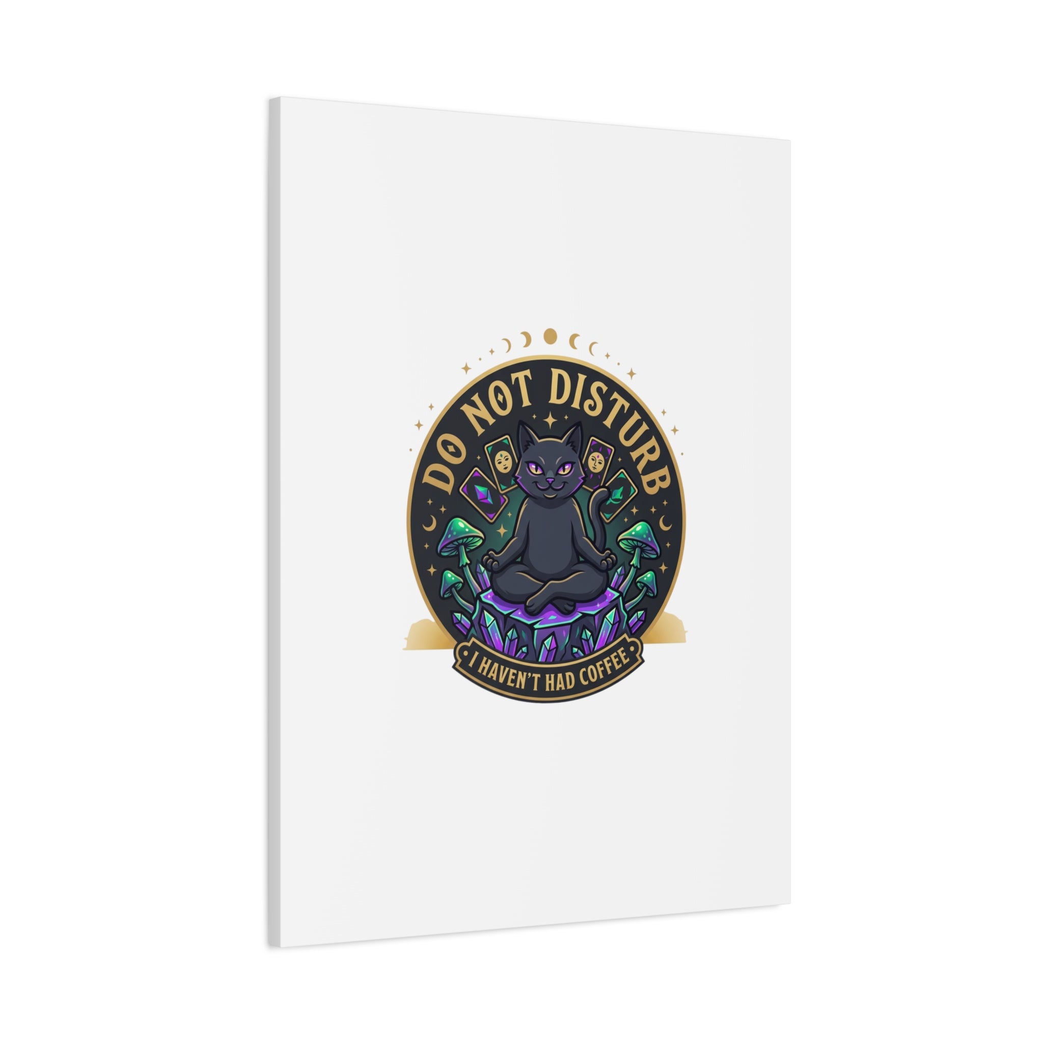 Do Not Disturb Cat Meditation Matte Canvas | witchy, goblincore