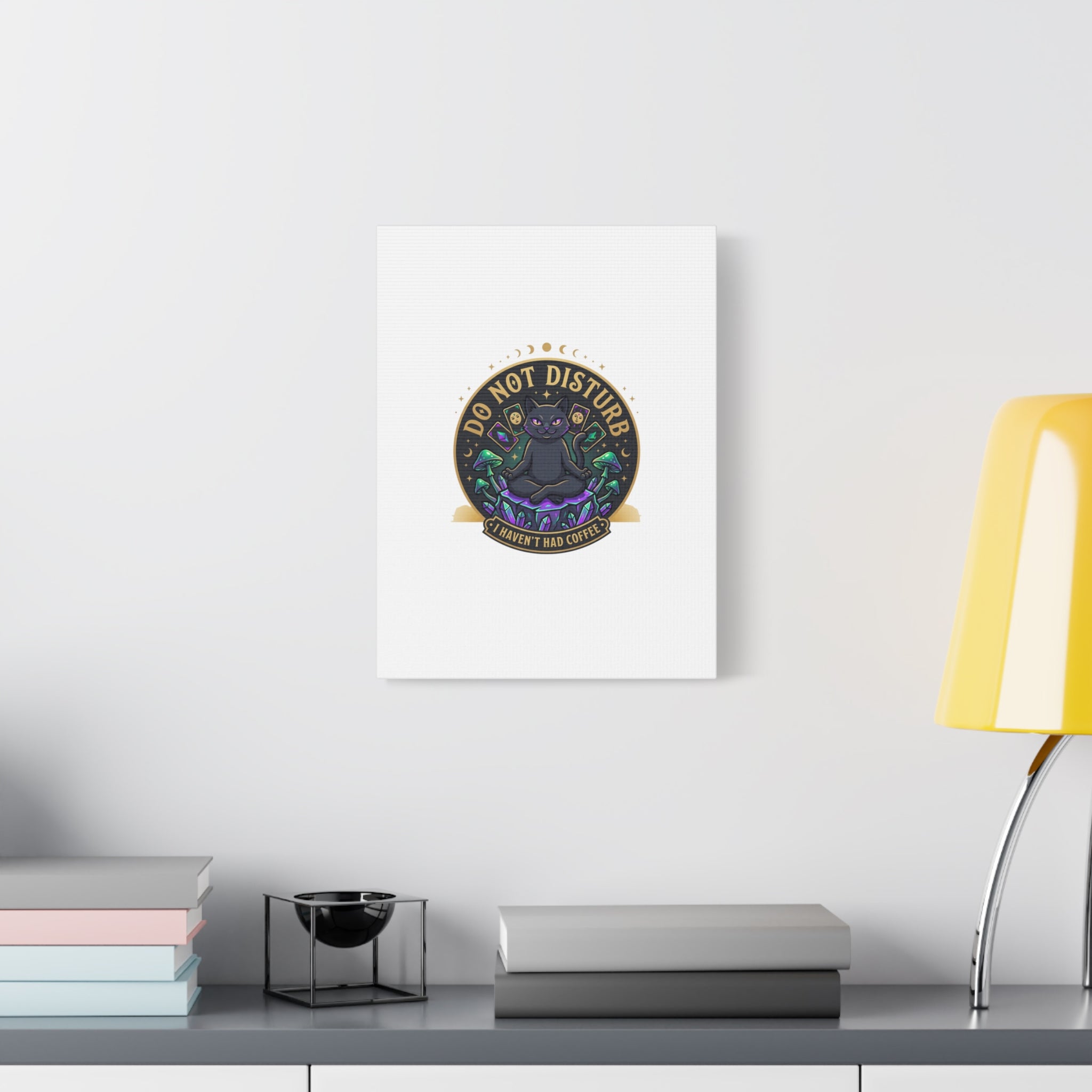 Do Not Disturb Cat Meditation Matte Canvas | witchy, goblincore