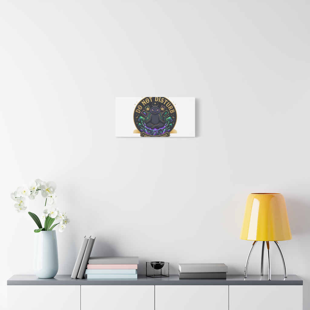 Do Not Disturb Cat Meditation Matte Canvas | witchy, goblincore