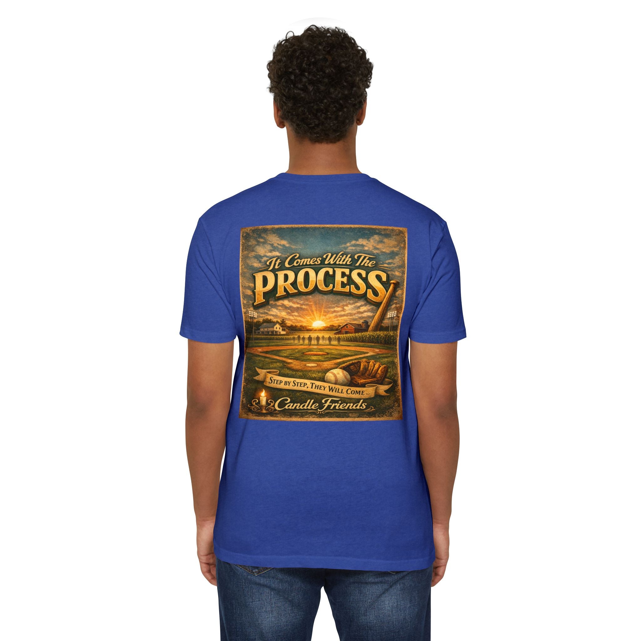 It Comes With The Process T-Shirt — Vintage Sunset 'Step By Step' Graphic Tee