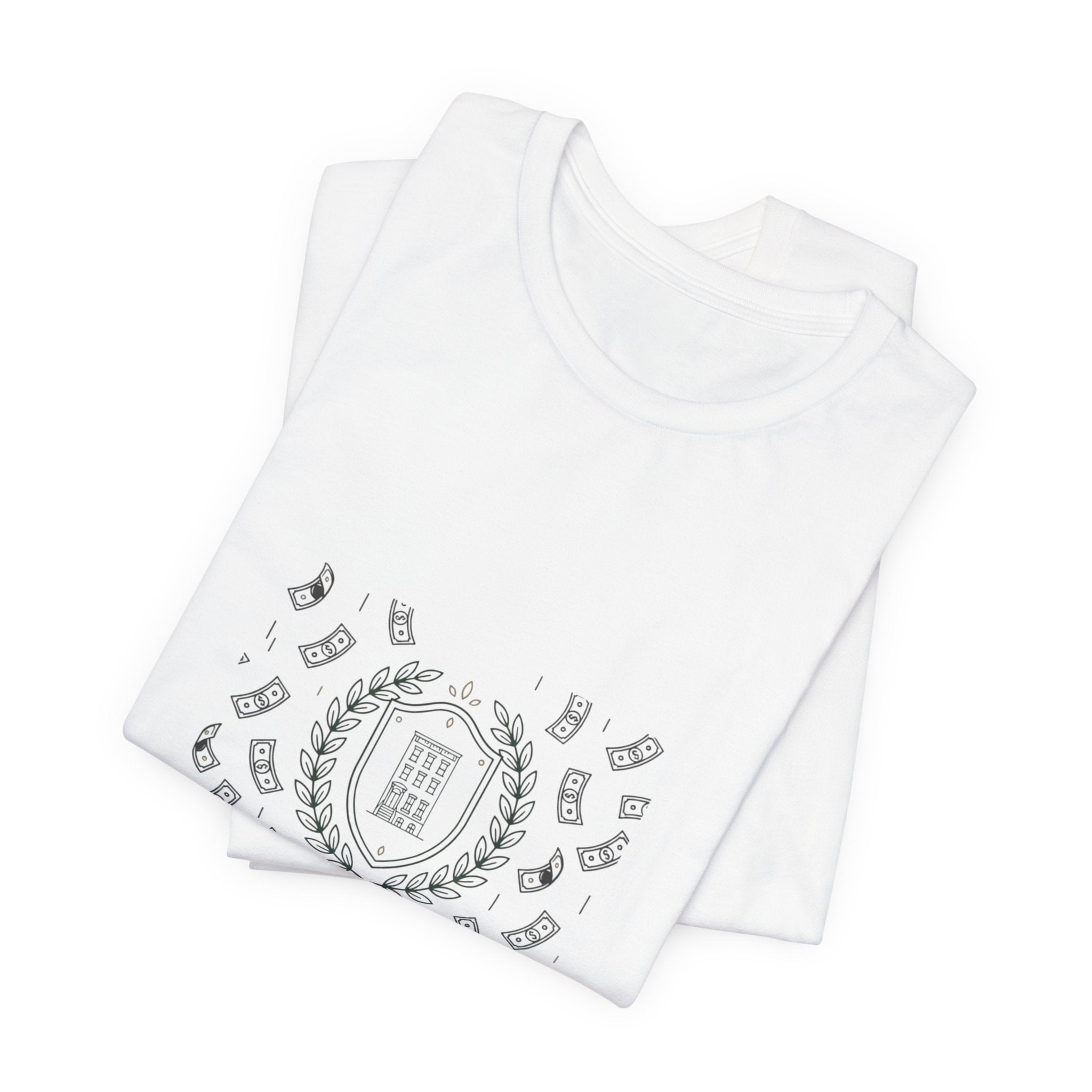fu money Crest Tee | old money minimalist, serif monochrome
